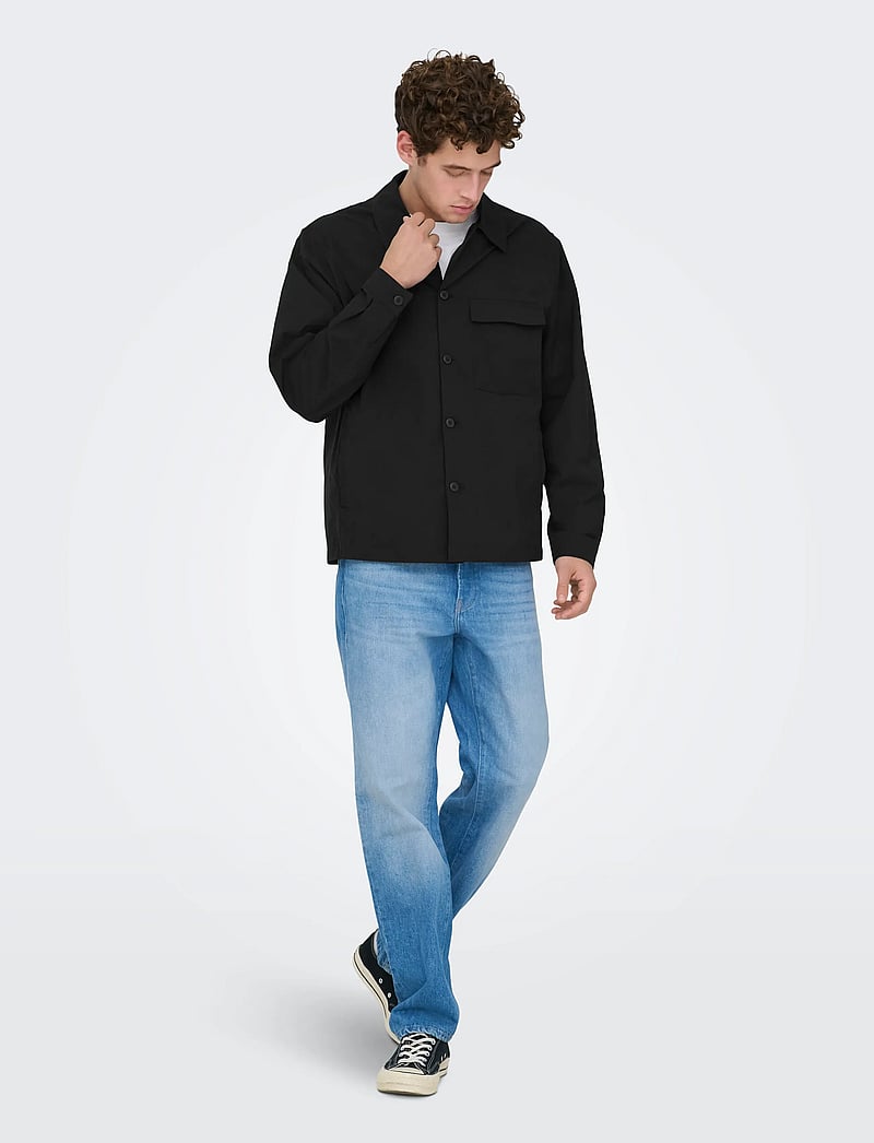 ONLY & SONS - ONSGERETH LIFE STRETCH SHACKET OTW - kollektionen - black - 4