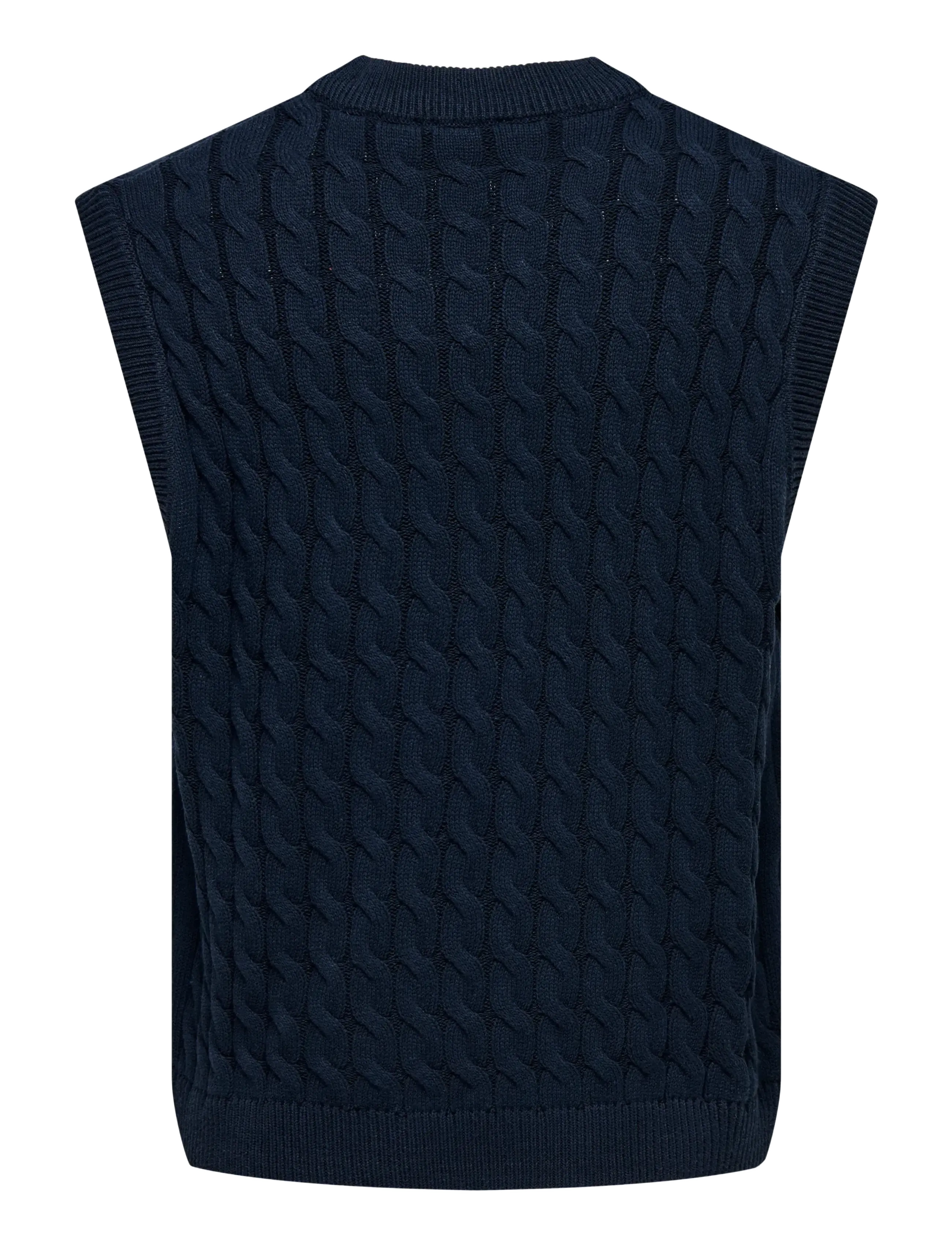 ONLY & SONS - ONSKICKER LIFE RLX 3 CABLE VEST KNIT - knitted vests - dark navy - 2