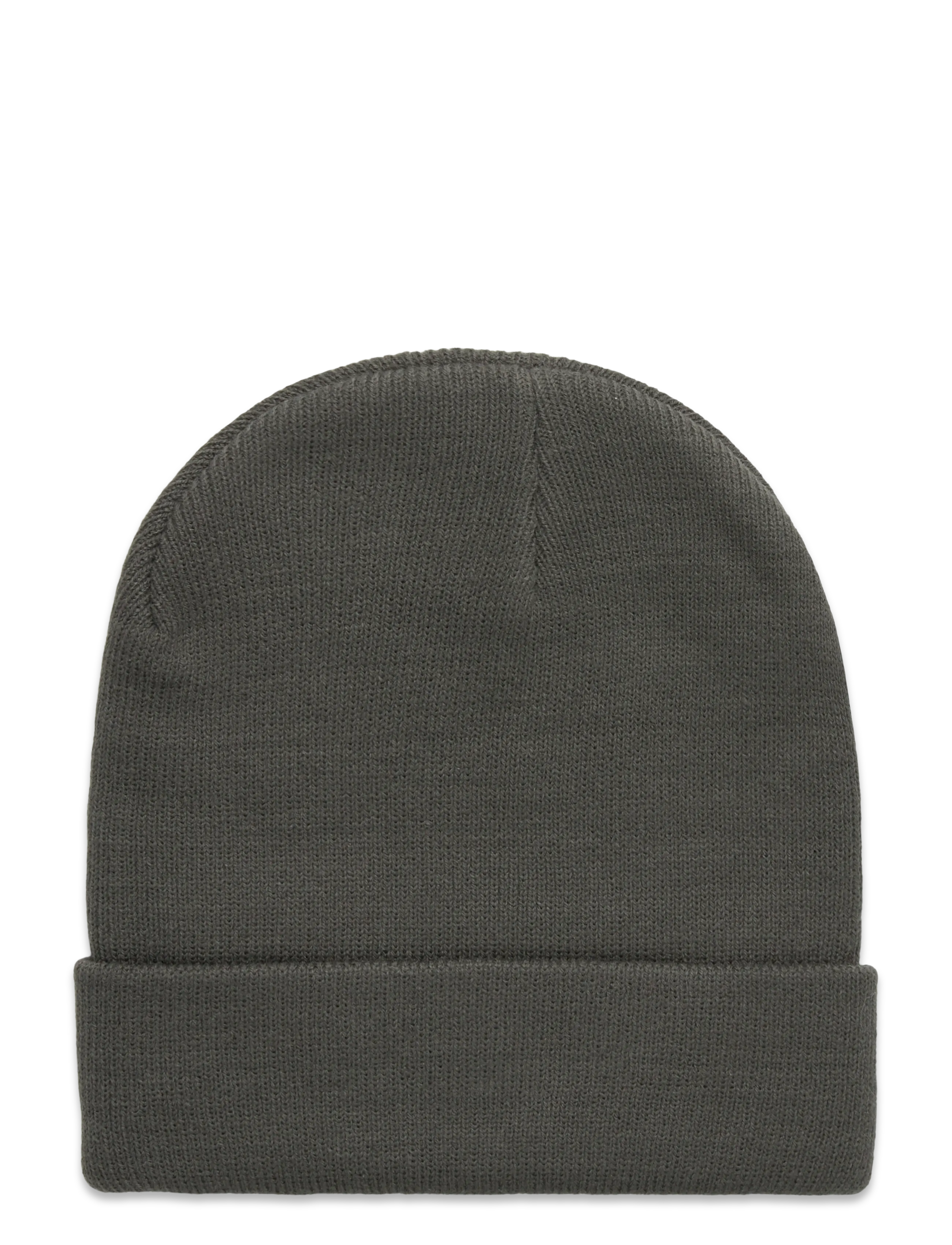 ONLY & SONS - OSJISAAC FLAT KNIT LOGO BEANIE ACC - beanies - castor gray - 1