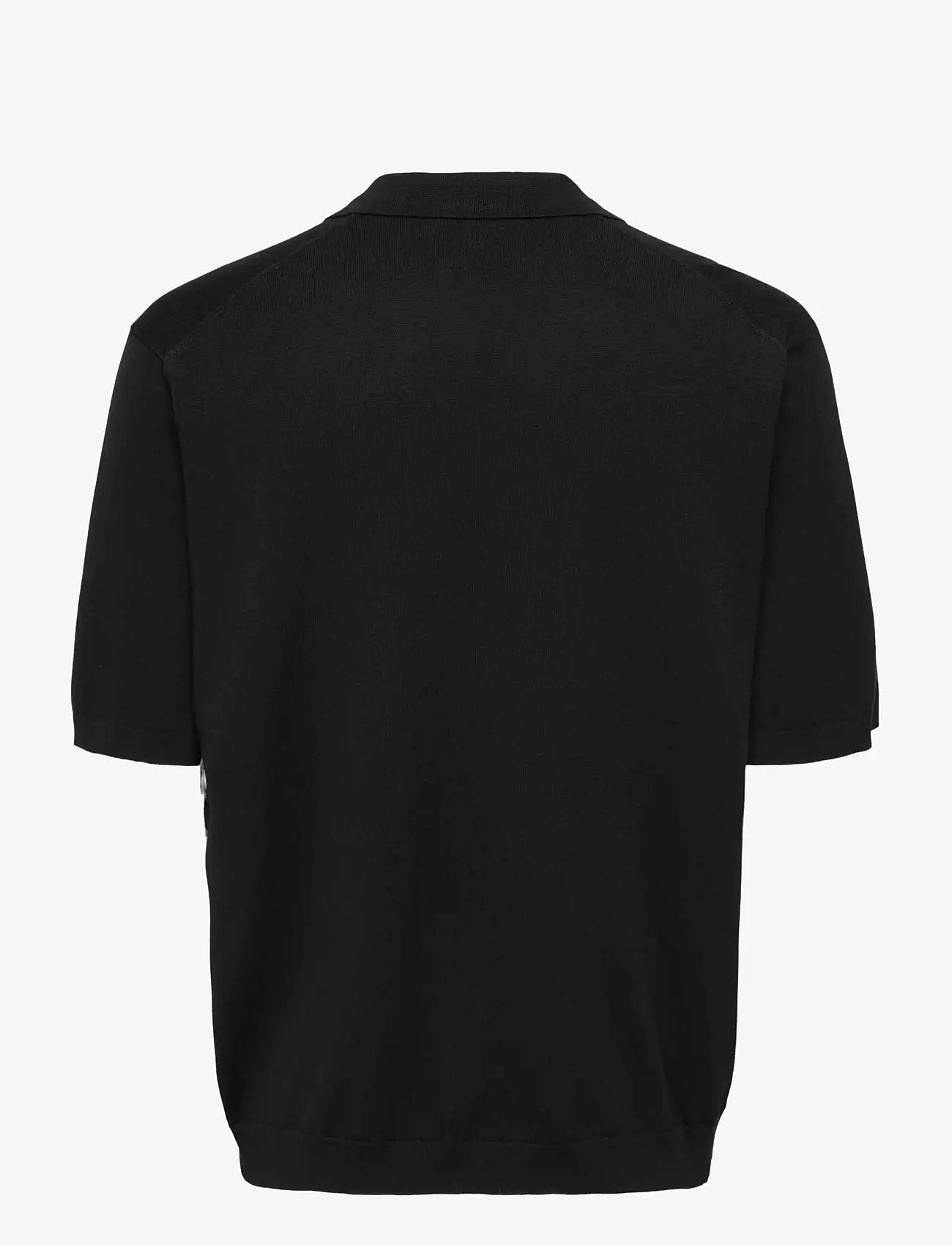 ONLY & SONS - ONSWYLER LIFE RLX 12 SS SPLIT KNIT NOOS - polostrik - black - 2