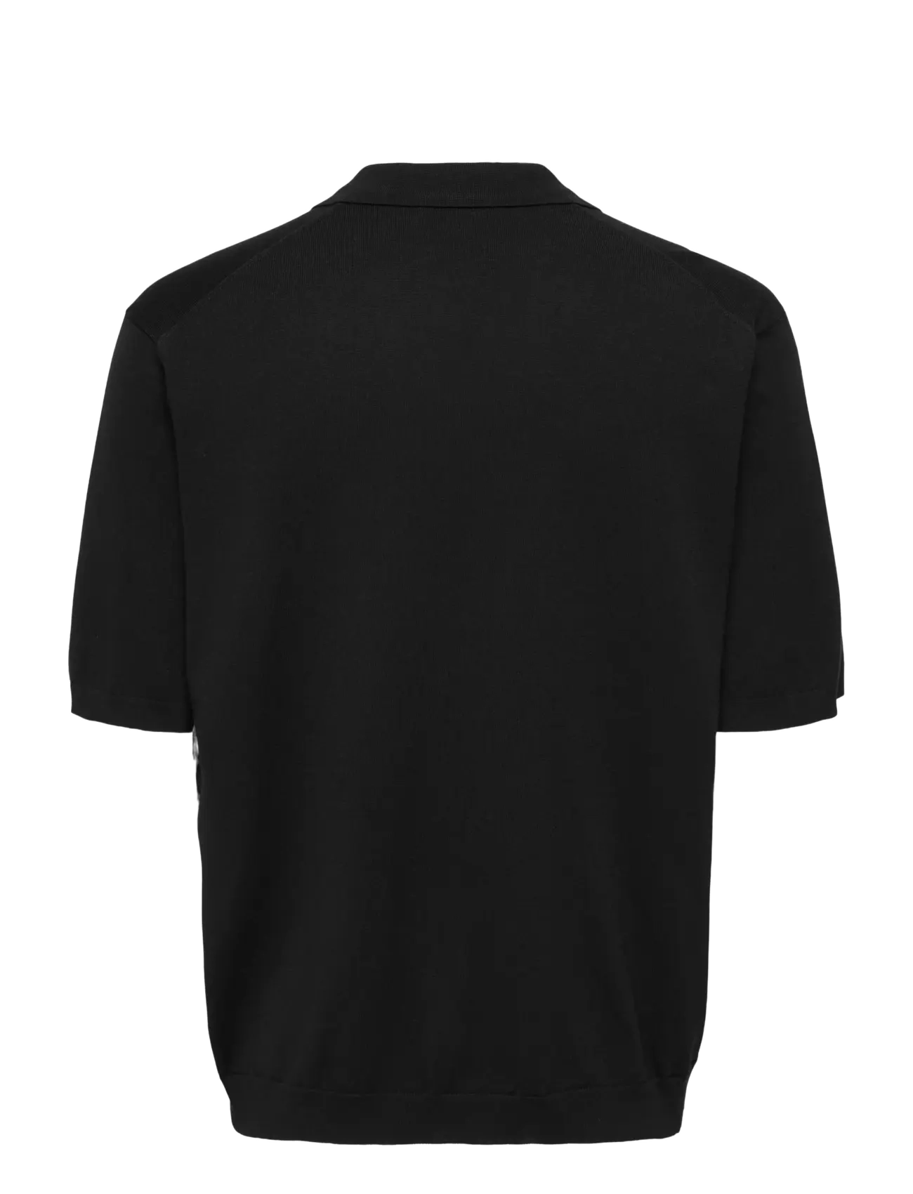 ONLY & SONS - ONSWYLER LIFE RLX 12 SS SPLIT KNIT NOOS - gestrickte polohemden - black - 2