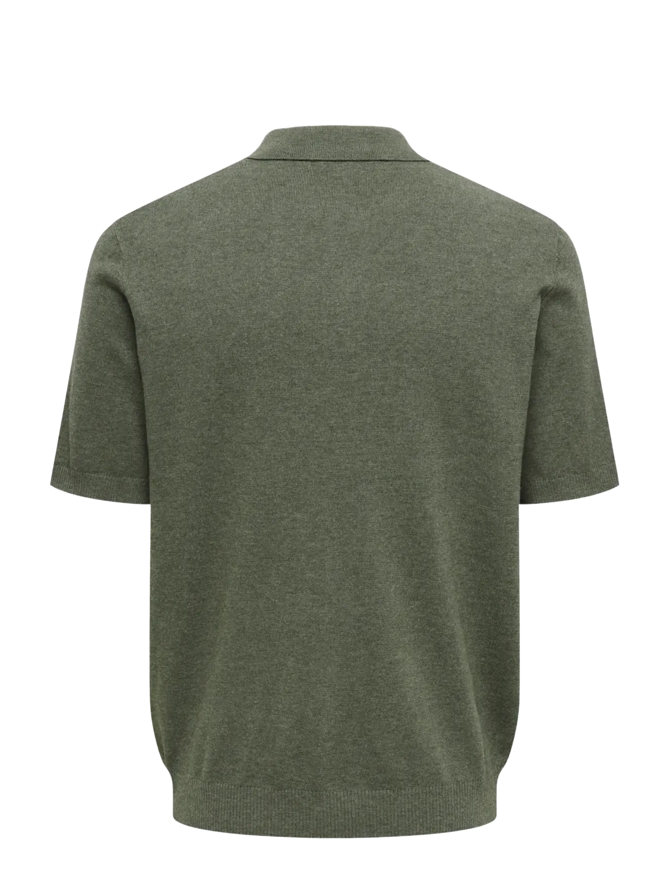 ONLY & SONS - ONSLOUI REG 12 SS MEL POLO KNIT NOOS - langärmlige strick-polohemden - castor gray - 2