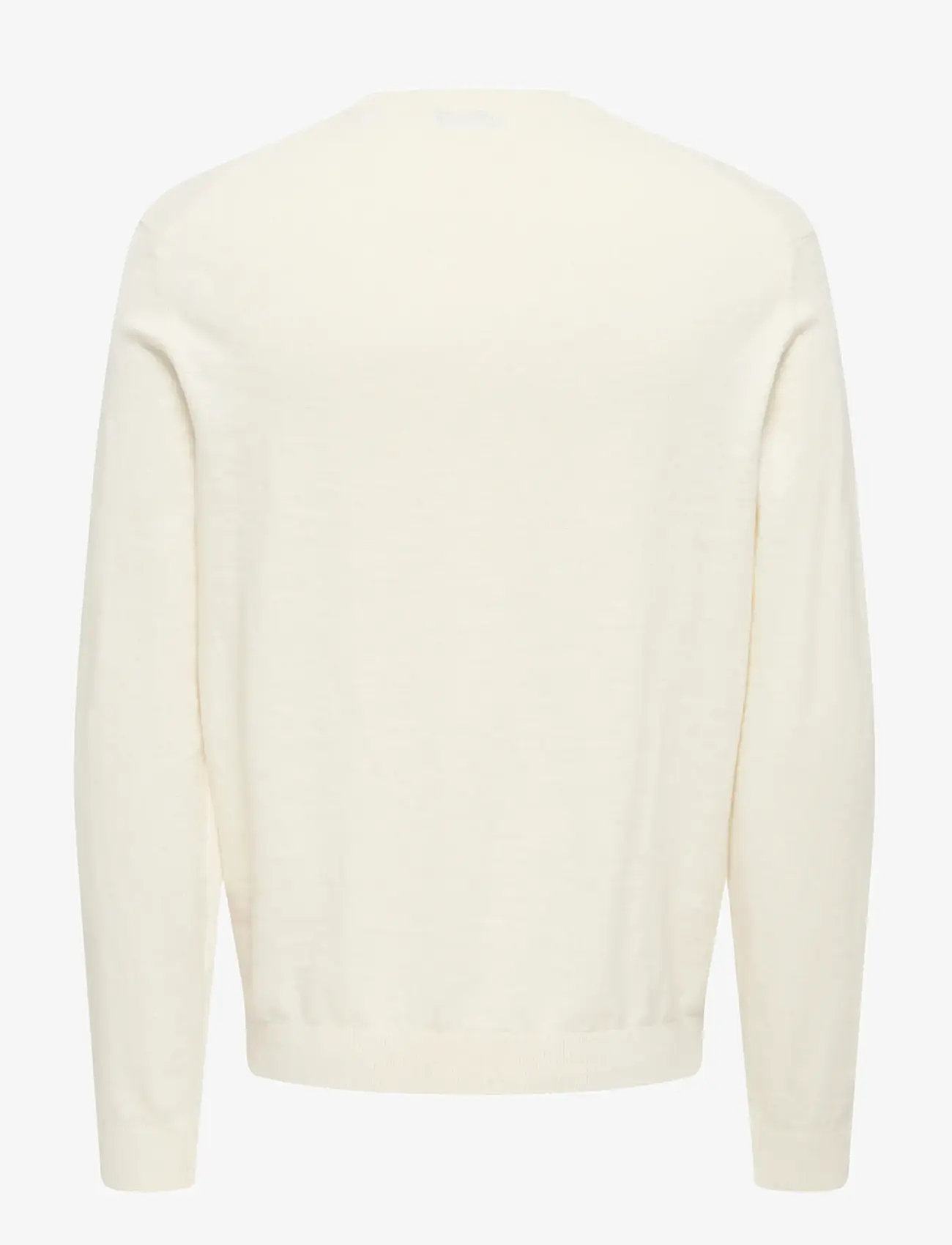 ONLY & SONS - ONSTIM REG LS LINEN CREW KNIT NOOS - rundhals - cloud dancer - 1