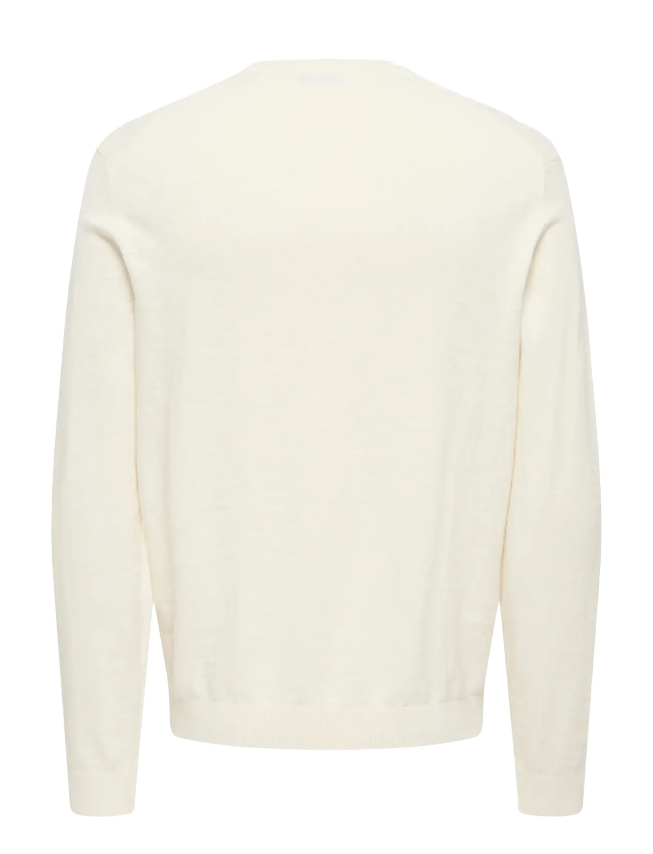 ONLY & SONS - ONSTIM REG LS LINEN CREW KNIT NOOS - rundhals - cloud dancer - 1