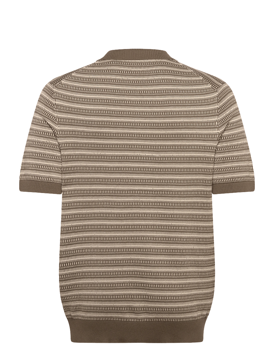 ONLY & SONS - ONSTILO REG SS SPLIT NECK KNIT NOOS - langärmlige strick-polohemden - bungee cord - 1