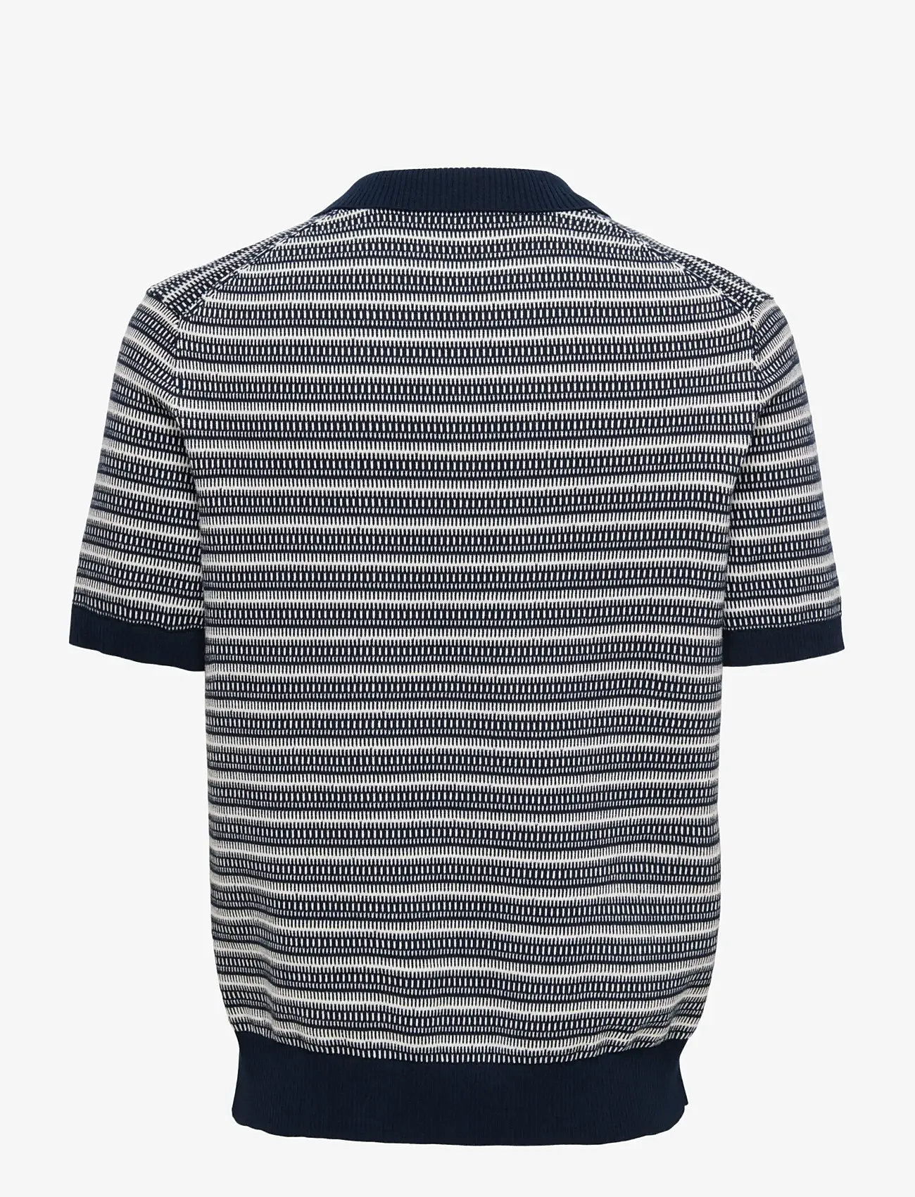 ONLY & SONS - ONSTILO REG SS SPLIT NECK KNIT NOOS - gestrickte polohemden - dark sapphire - 2
