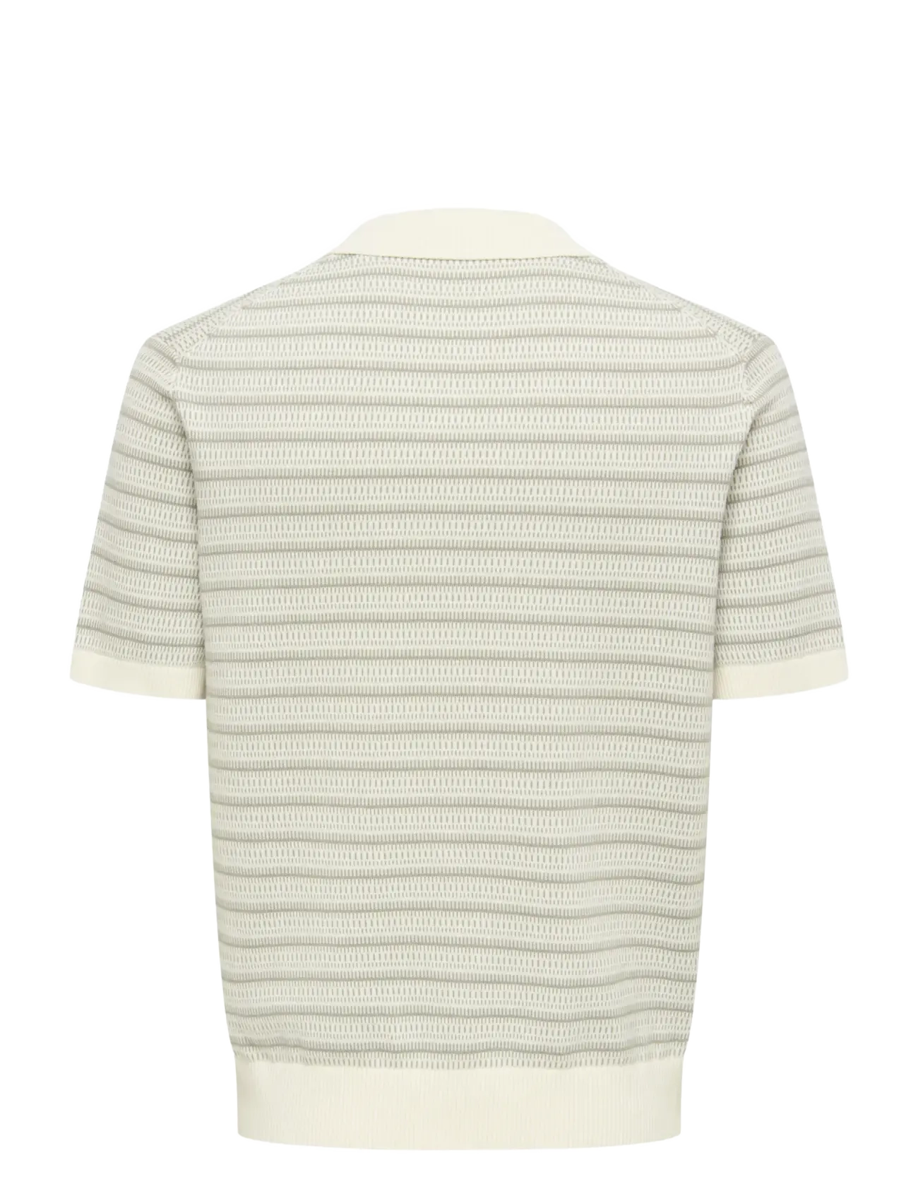 ONLY & SONS - ONSTILO REG SS SPLIT NECK KNIT NOOS - kootud polosärgid - gardenia - 2