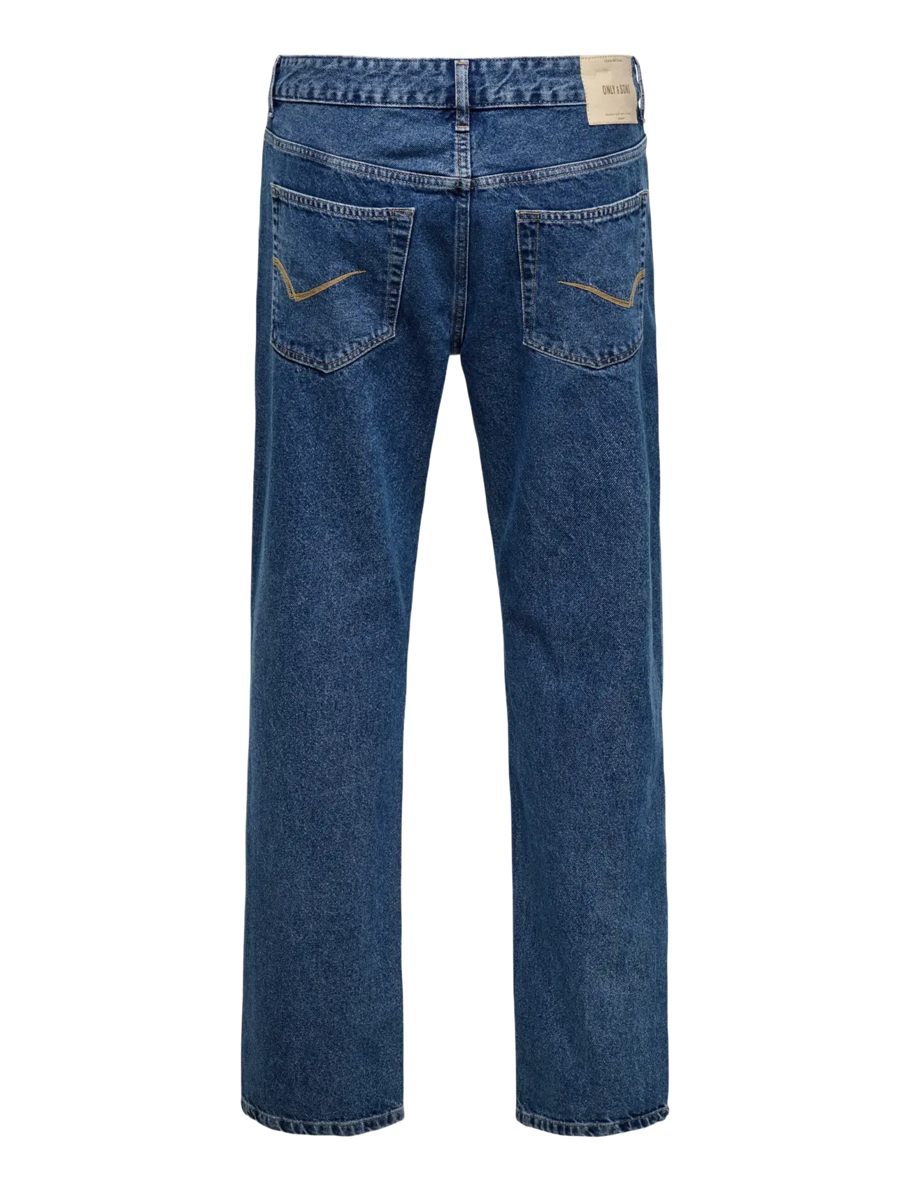 ONLY & SONS - ONSEDGE STRAIGHT BOX TAI DNM NOOS - regular jeans - dark medium blue denim - 1