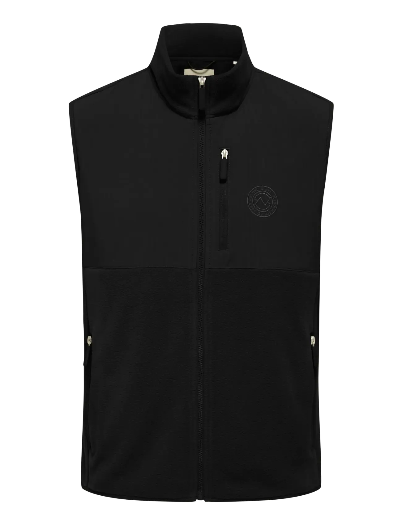 ONLY & SONS ONSCHUCKFLEECE VEST OTW - Lowest prices - BLACK / black