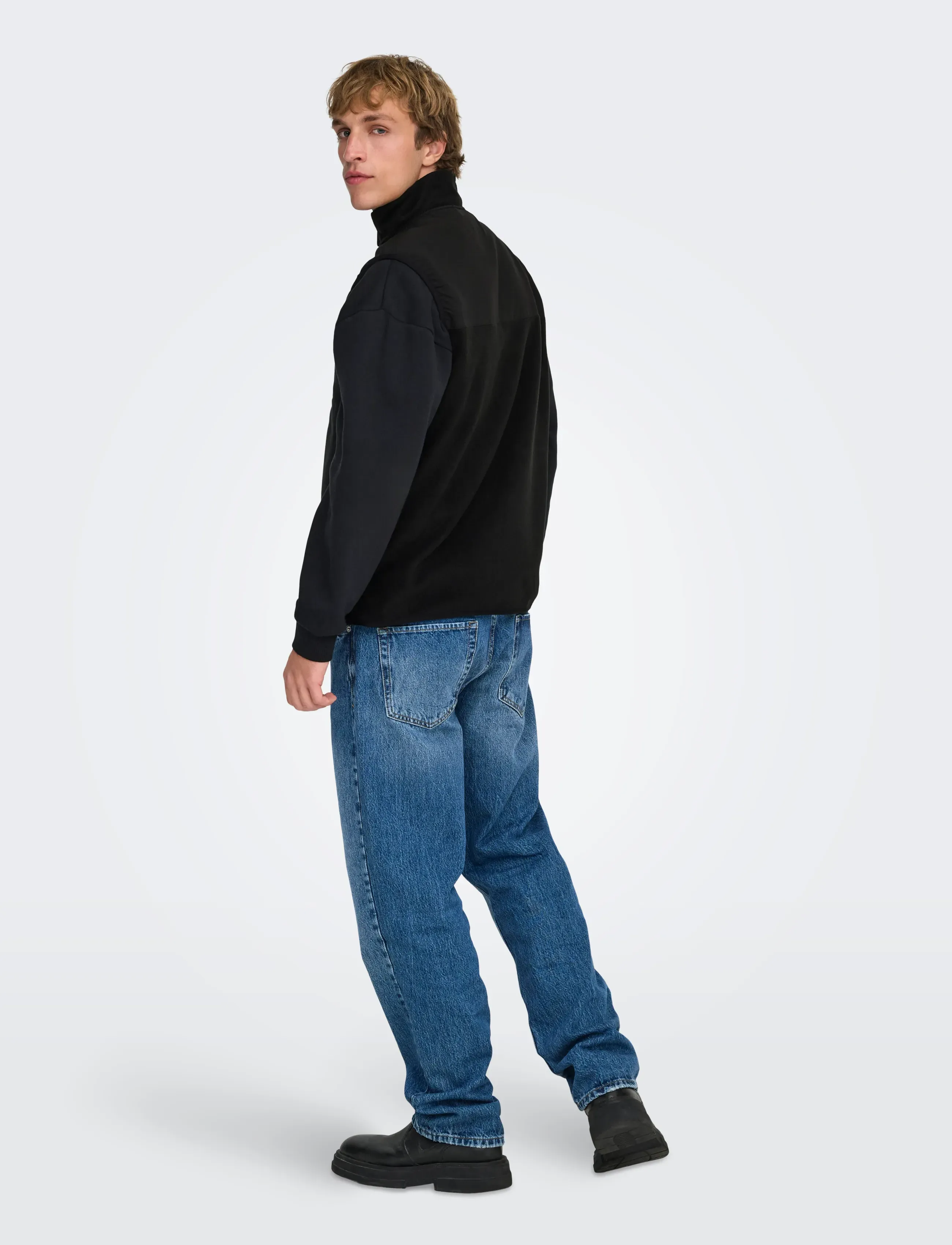 ONLY & SONS - ONSCHUCKFLEECE VEST OTW - westen - black - 3
