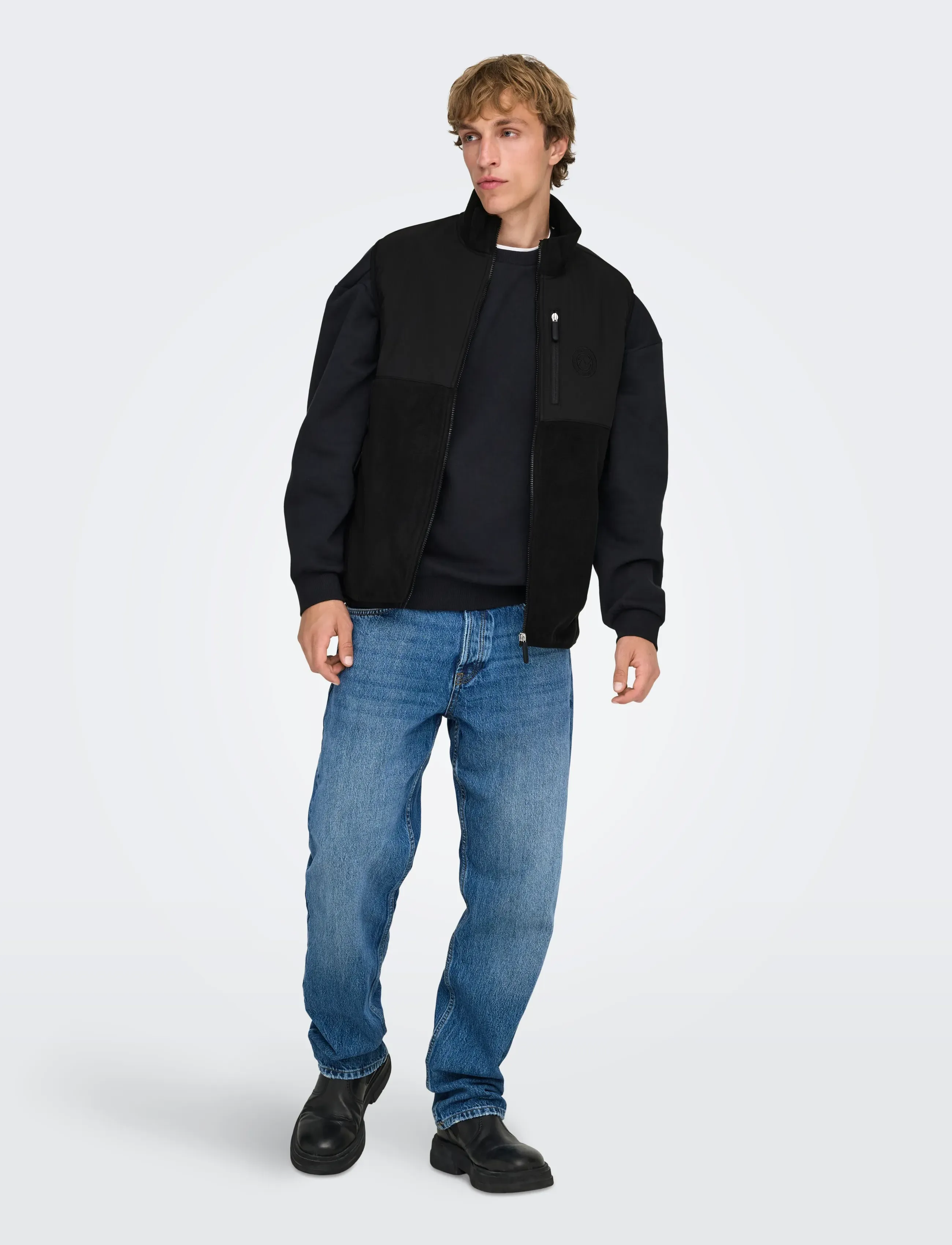 ONLY & SONS - ONSCHUCKFLEECE VEST OTW - westen - black - 5