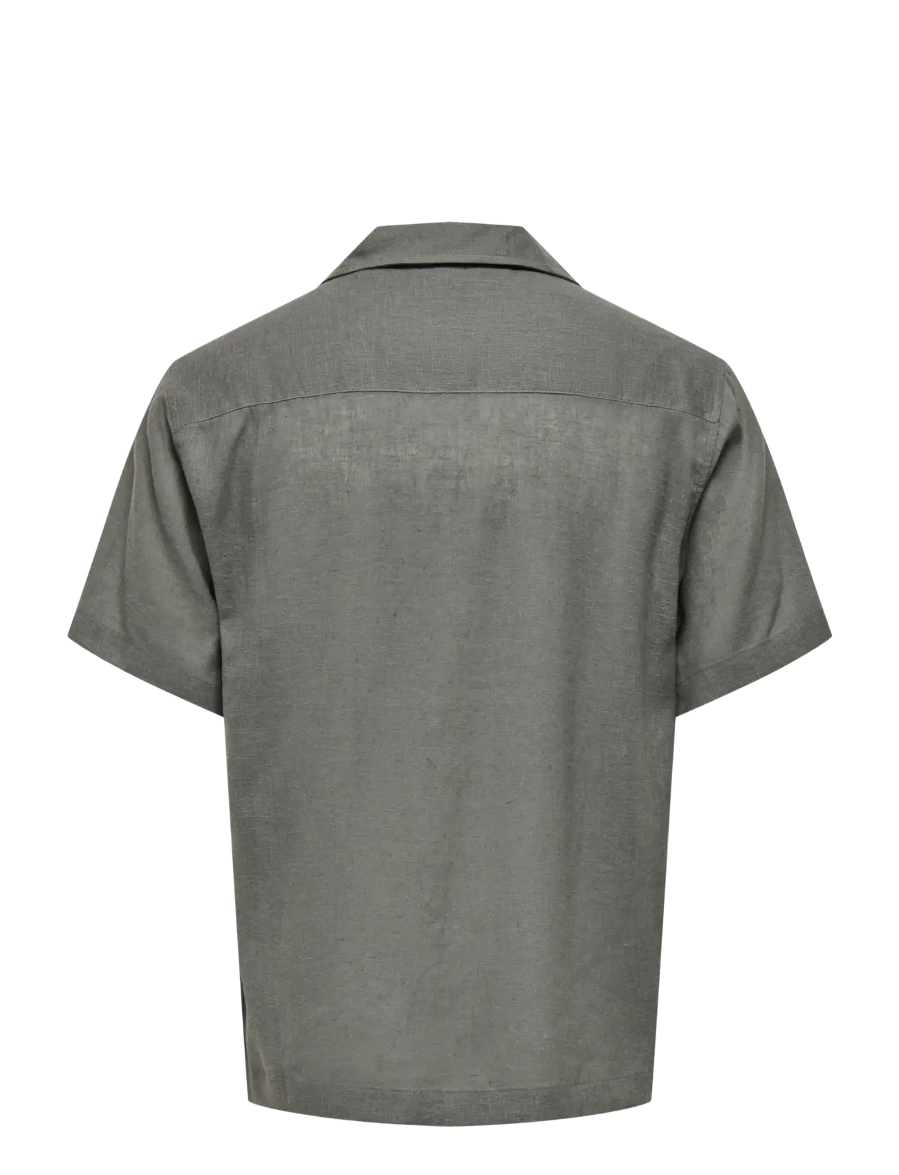 ONLY & SONS - ONSLAURENCE LINEN RESORT COLLAR SS NOOS - leinenhemden - castor gray - 2