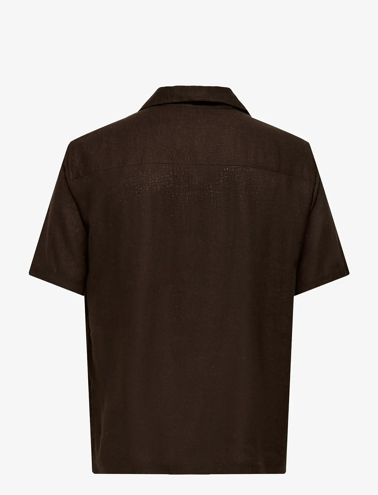 ONLY & SONS - ONSLAURENCE LINEN RESORT COLLAR SS NOOS - hørskjorter - coffee bean - 2