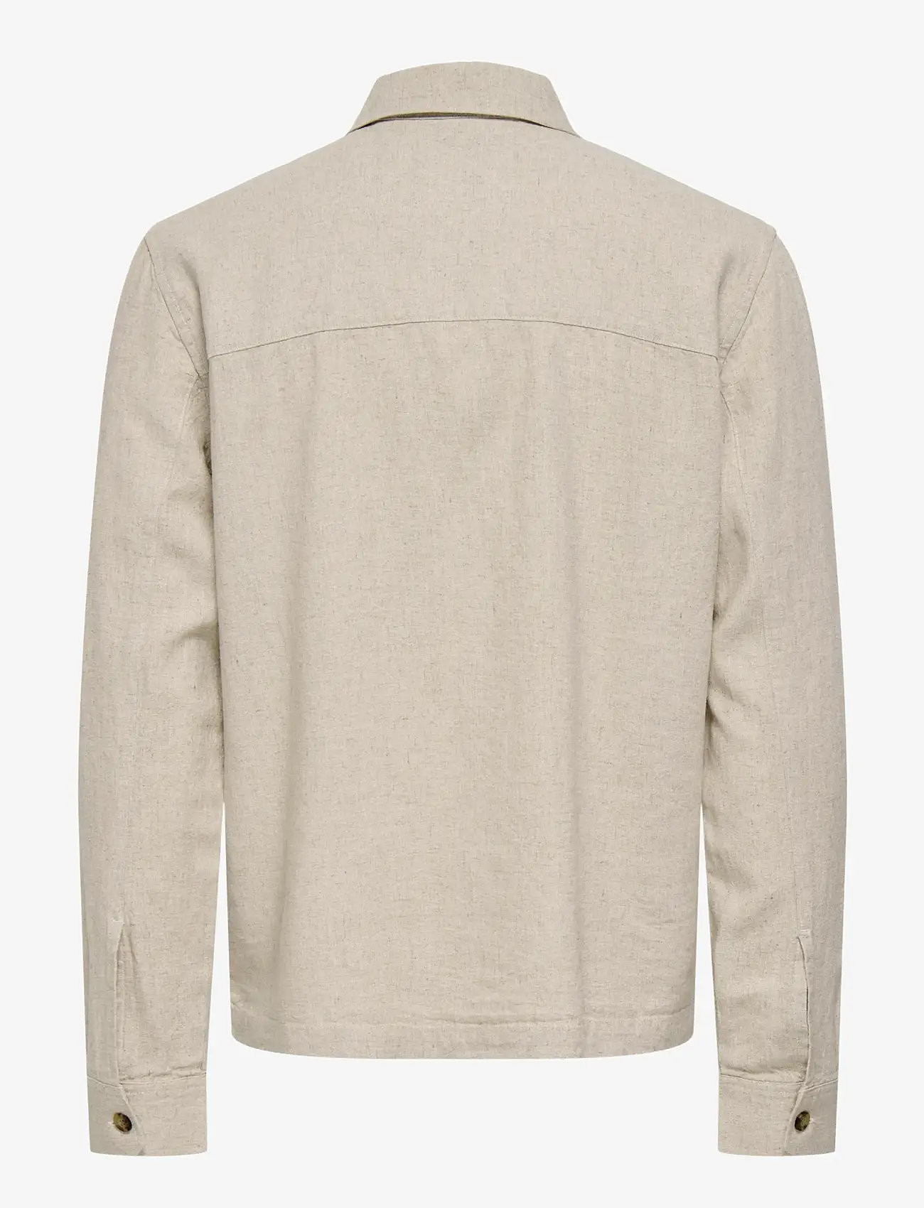 ONLY & SONS - ONSTROY LS REG 0569 ZIP SHIRT FRML - spring jackets - gardenia - 1
