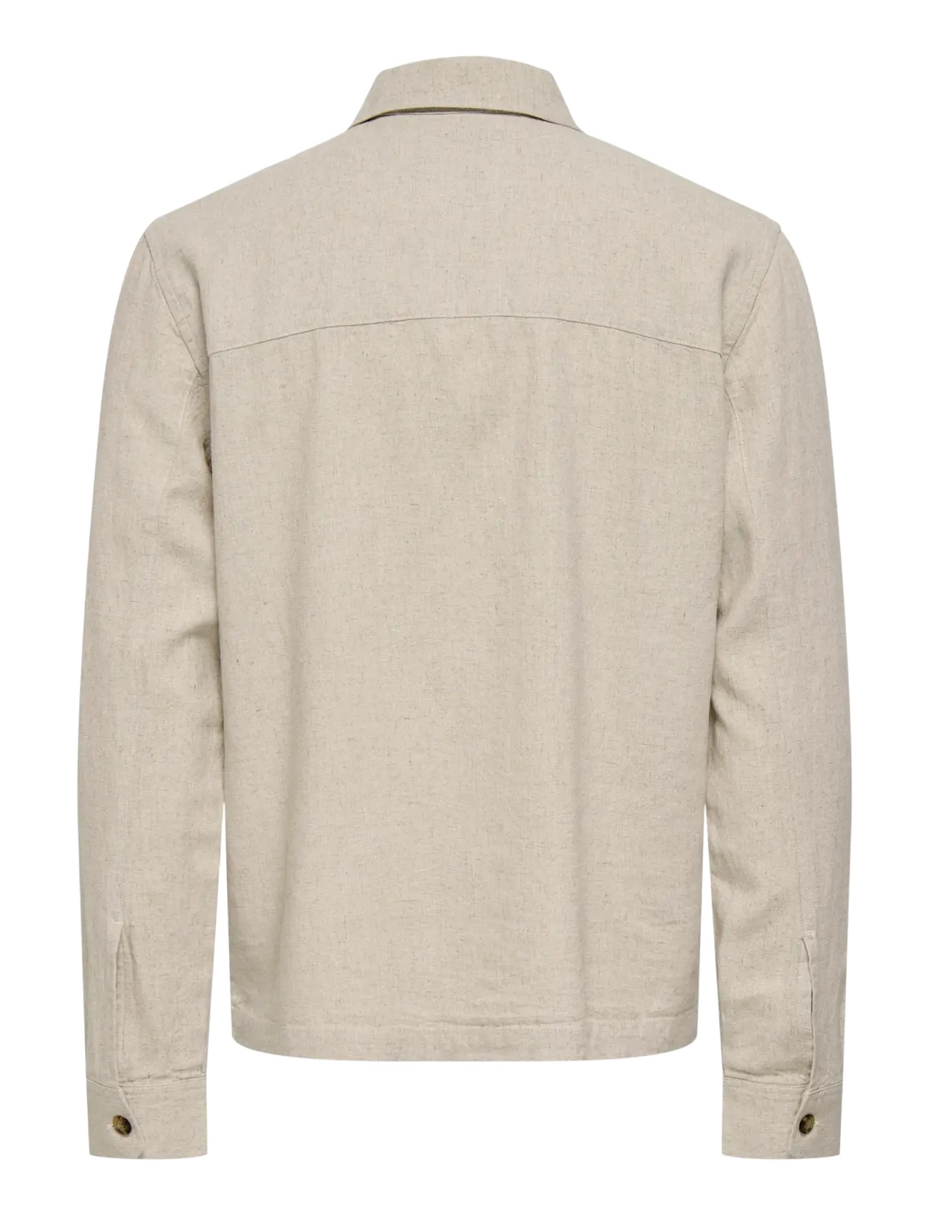 ONLY & SONS - ONSTROY LS REG 0569 ZIP SHIRT FRML - spring jackets - gardenia - 1