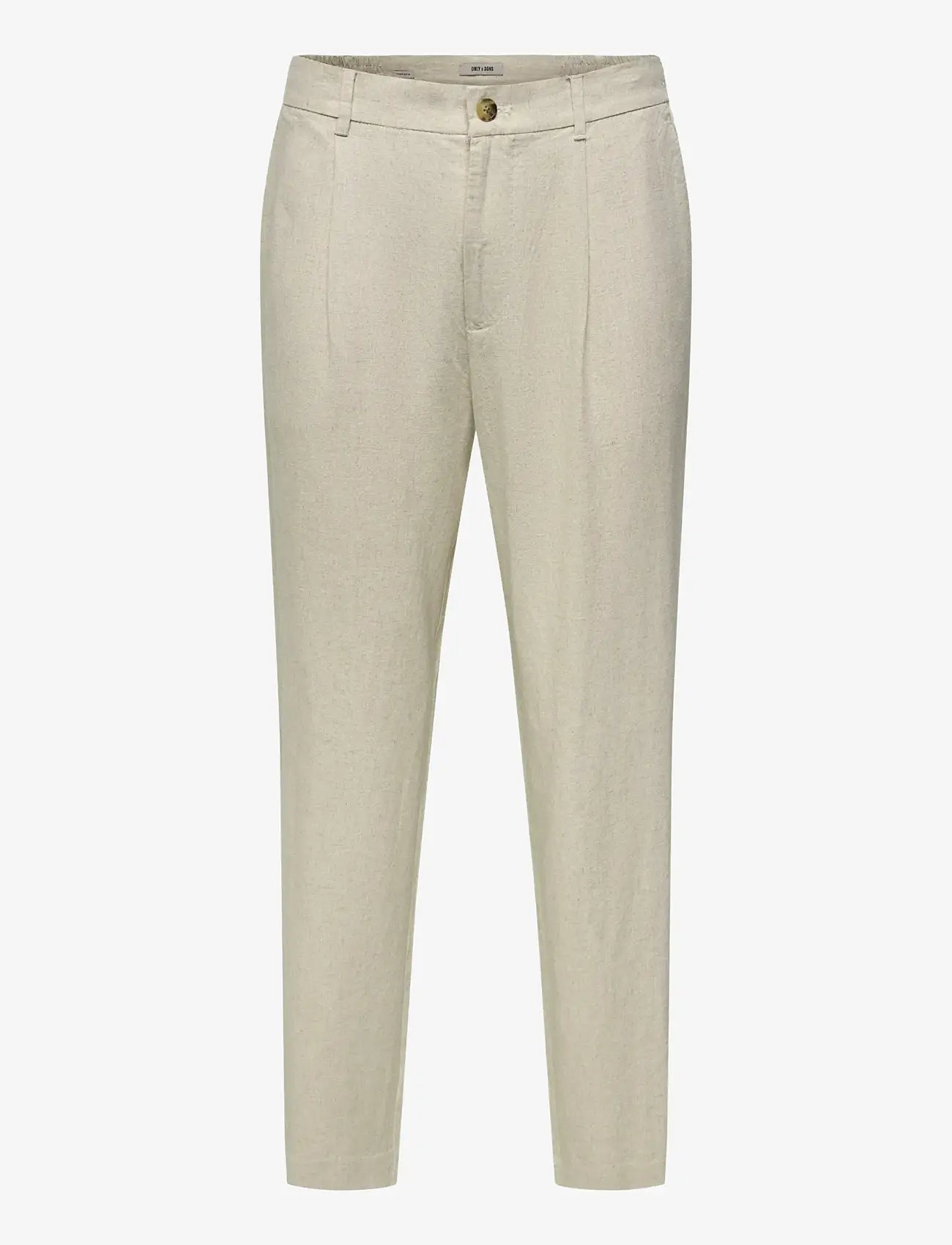 ONLY & SONS - ONSLOU ENO TAPERED 0569 PANTS - leinenhosen - gardenia - 1
