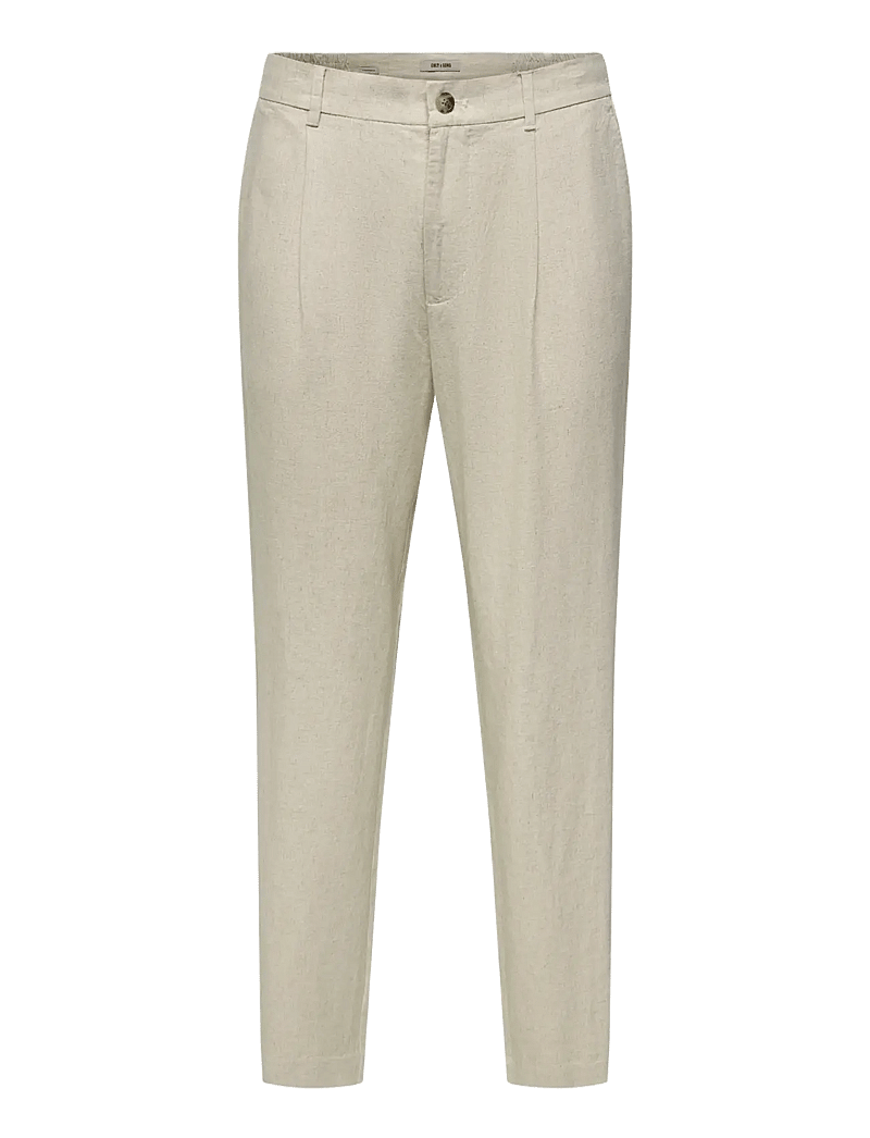 ONLY & SONS - ONSLOU ENO TAPERED 0569 PANTS - leinenhosen - gardenia - 1