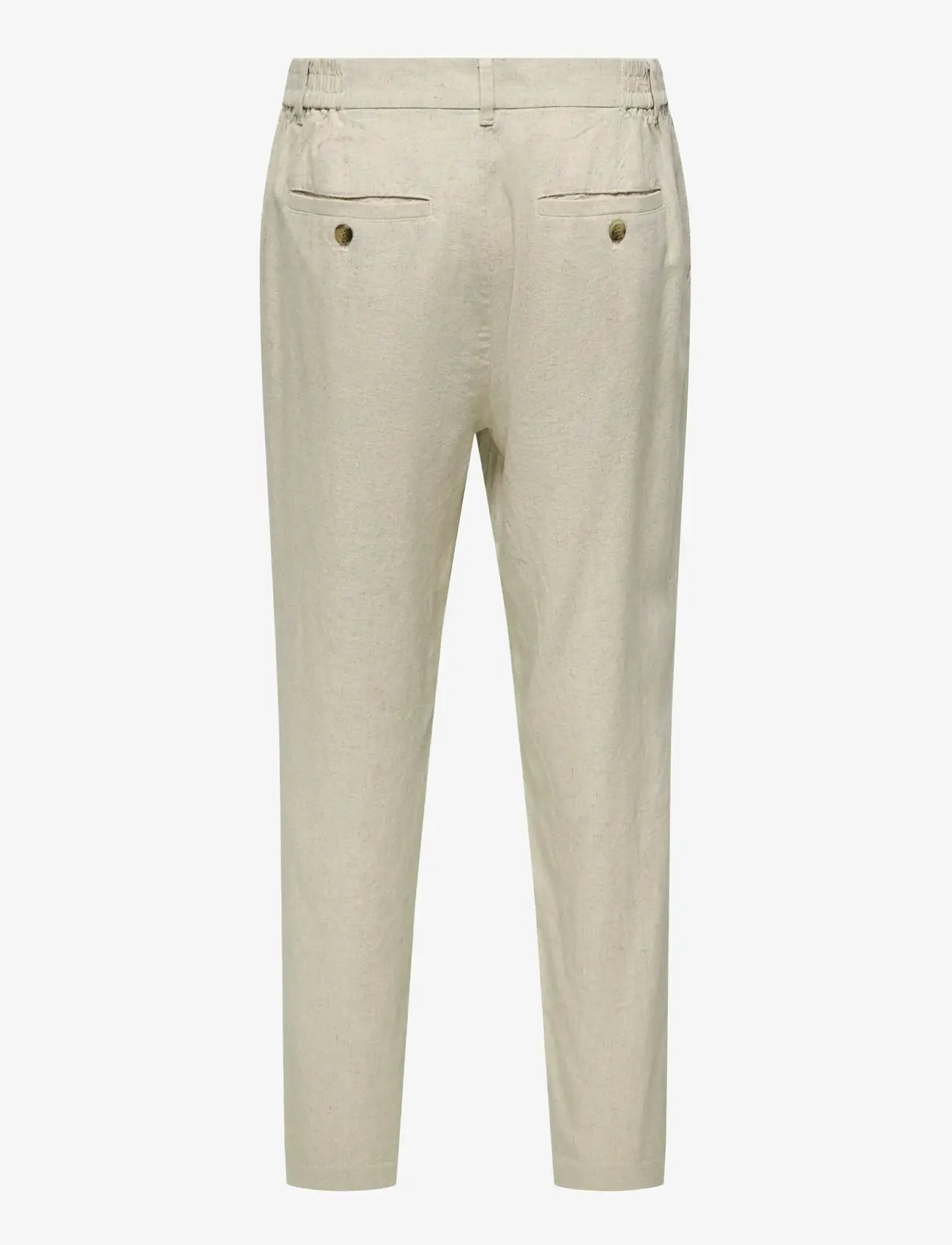 ONLY & SONS - ONSLOU ENO TAPERED 0569 PANTS - leinenhosen - gardenia - 2