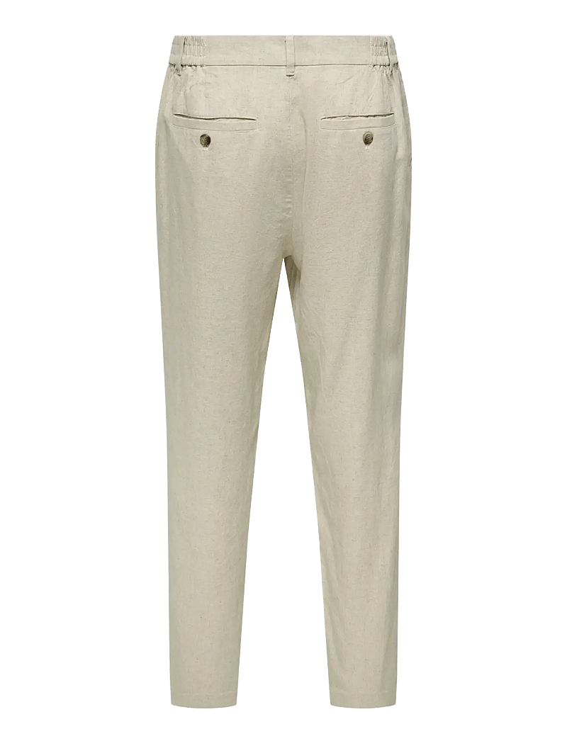 ONLY & SONS - ONSLOU ENO TAPERED 0569 PANTS - leinenhosen - gardenia - 2