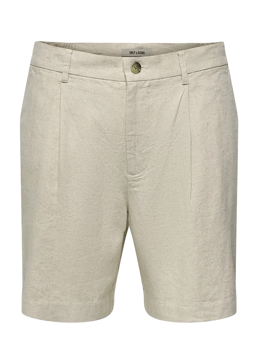 ONLY & SONS - ONSLOU ENO 0569 SHORTS FRML - leinen-shorts - gardenia - 0