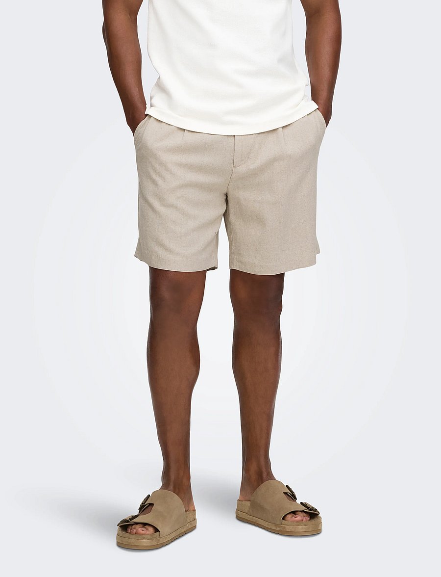 ONLY & SONS - ONSLOU ENO 0569 SHORTS FRML - hørshorts - gardenia - 0