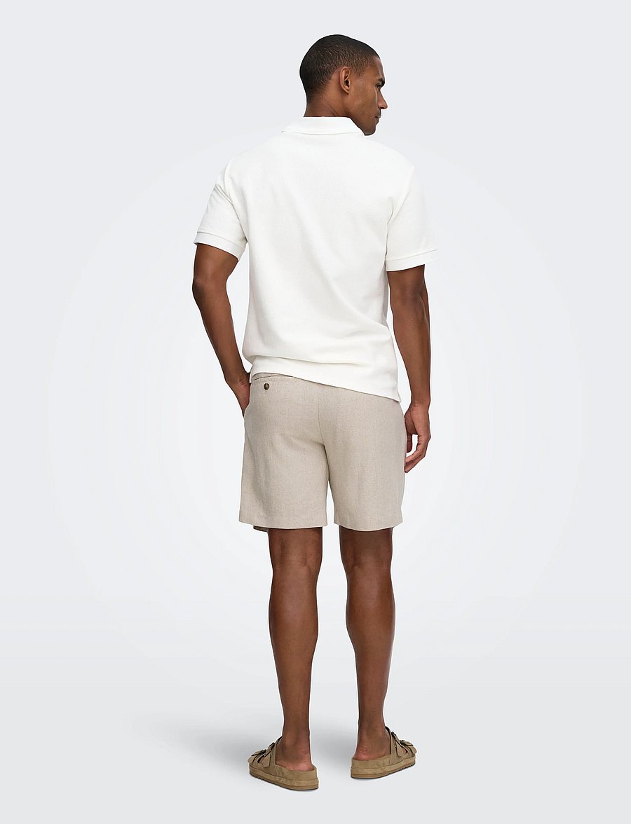 ONLY & SONS - ONSLOU ENO 0569 SHORTS FRML - hørshorts - gardenia - 3