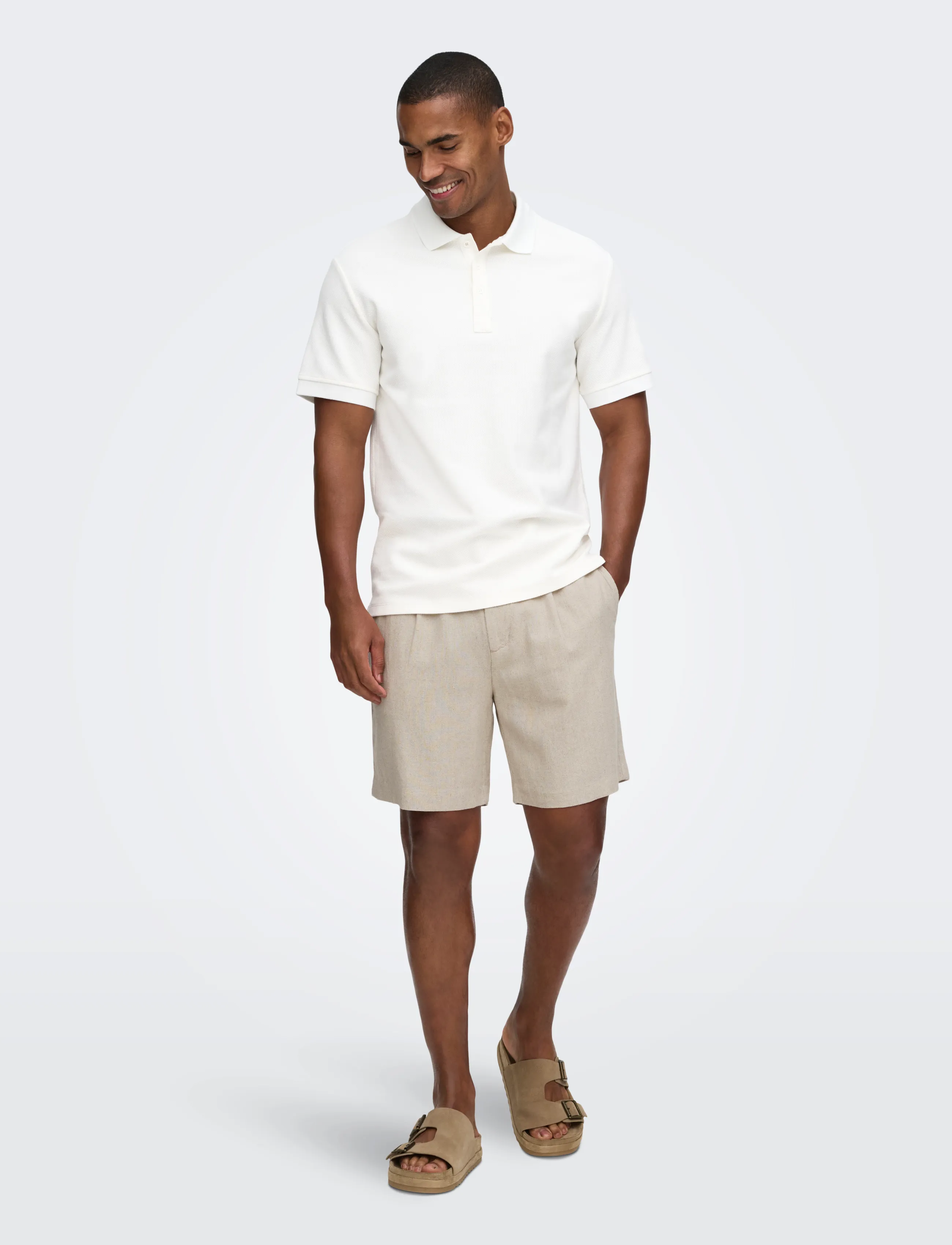 ONLY & SONS - ONSLOU ENO 0569 SHORTS FRML - die niedrigsten preise - gardenia - 4