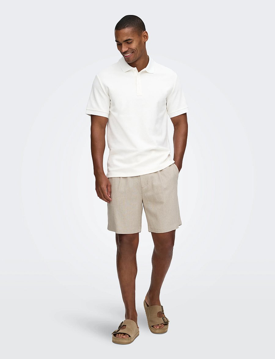 ONLY & SONS - ONSLOU ENO 0569 SHORTS FRML - hørshorts - gardenia - 4
