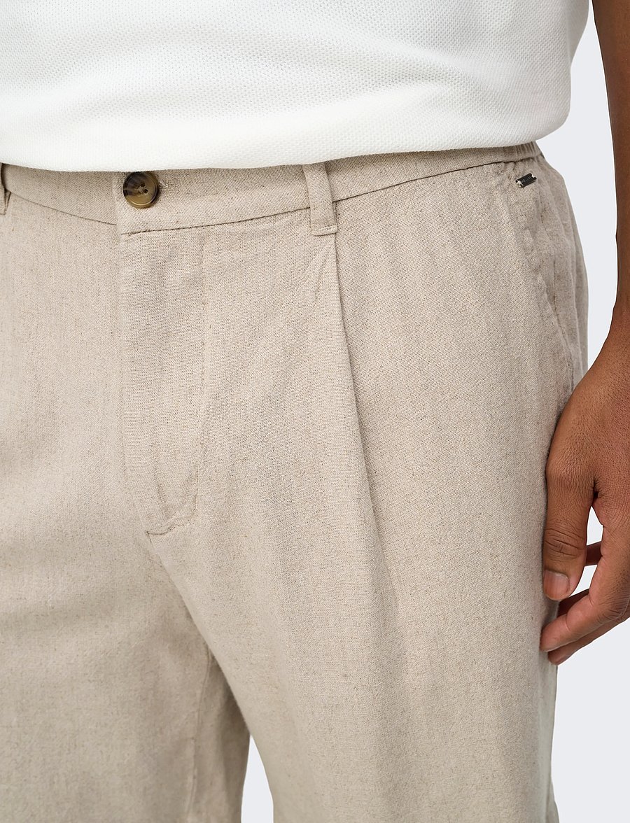 ONLY & SONS - ONSLOU ENO 0569 SHORTS FRML - hørshorts - gardenia - 5