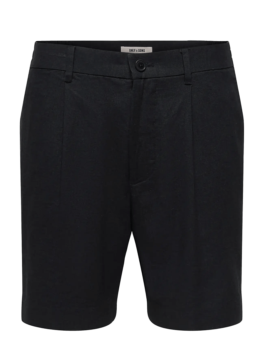 ONLY & SONS - ONSLOU ENO 0569 SHORTS FRML - leinen-shorts - jet black - 0