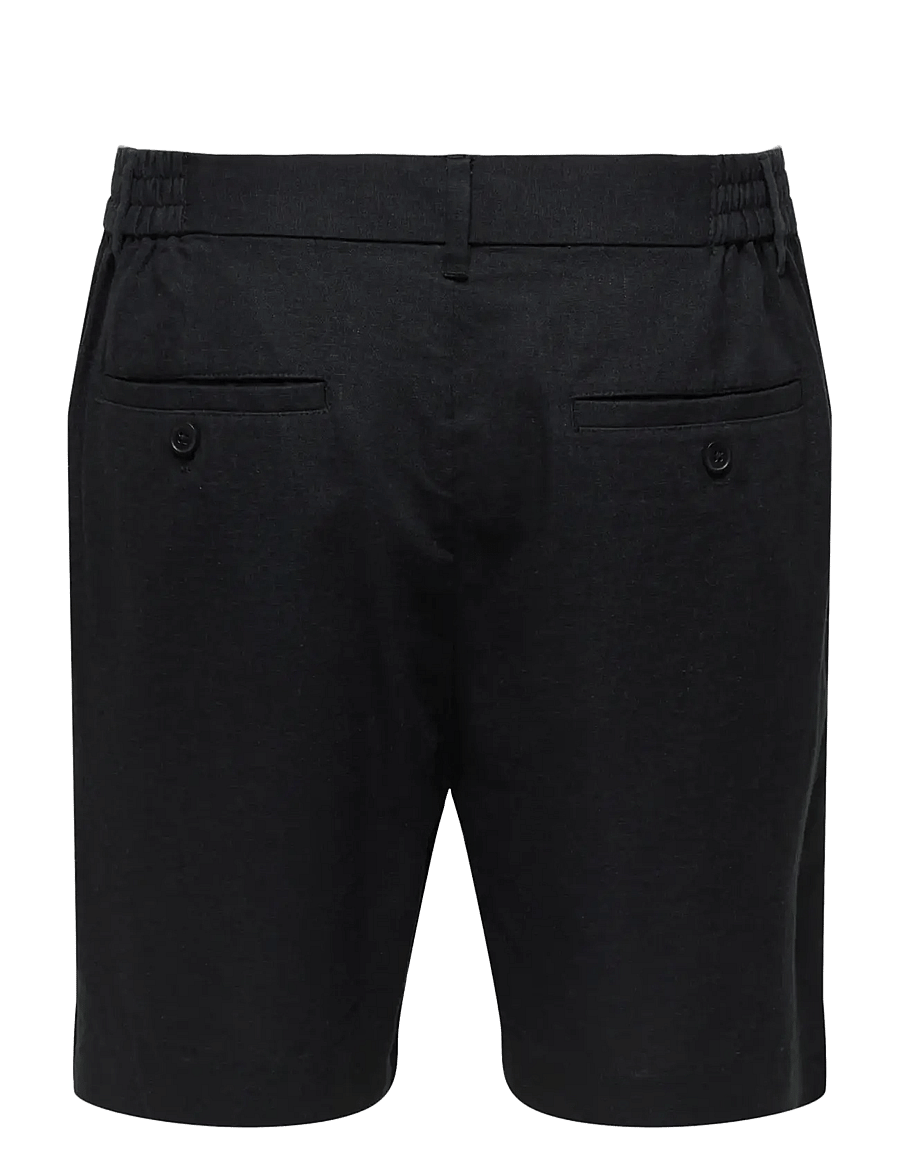 ONLY & SONS - ONSLOU ENO 0569 SHORTS FRML - leinen-shorts - jet black - 1