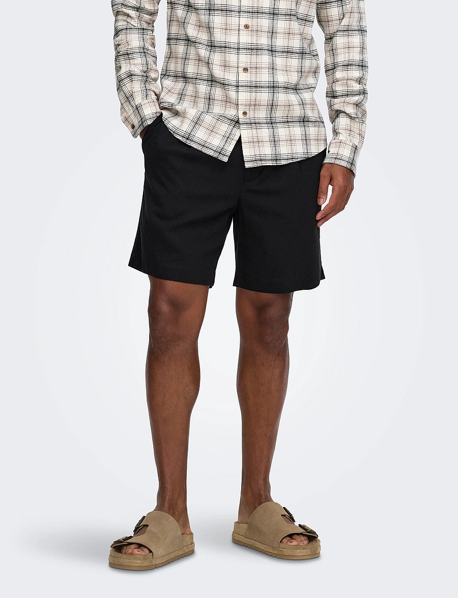 ONLY & SONS - ONSLOU ENO 0569 SHORTS FRML - hørshorts - jet black - 0