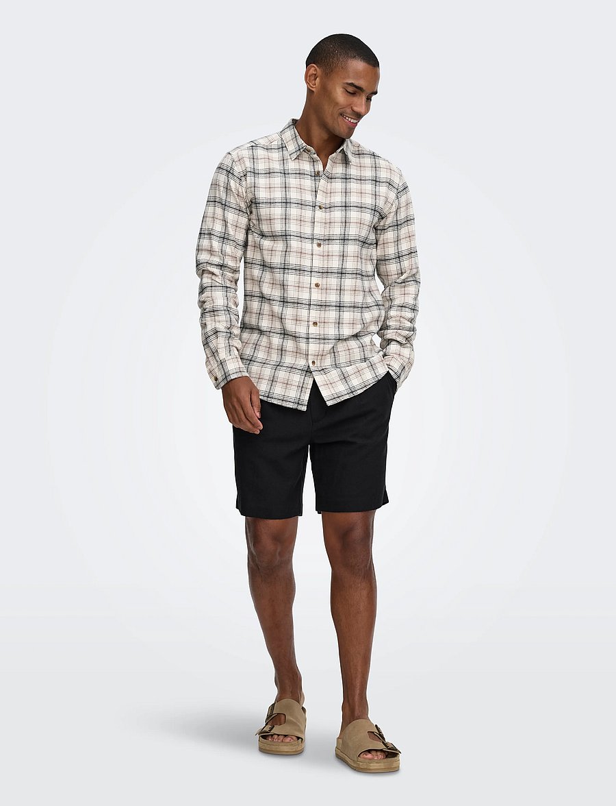 ONLY & SONS - ONSLOU ENO 0569 SHORTS FRML - hørshorts - jet black - 4