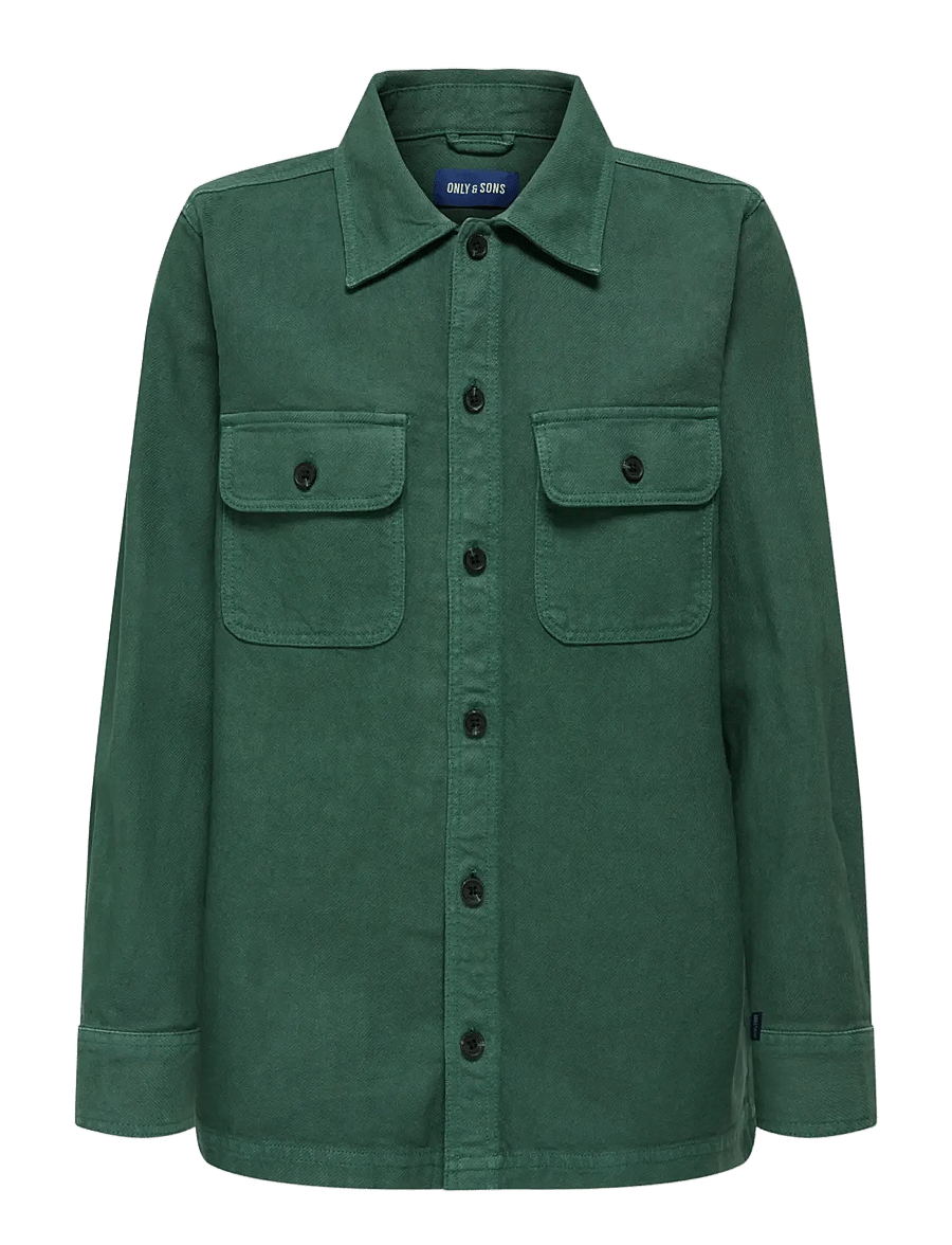 ONLY & SONS - OSJOLIVER TWILL OVERDYE OVERSHIRT WVN - langærmede skjorter - trekking green - 1