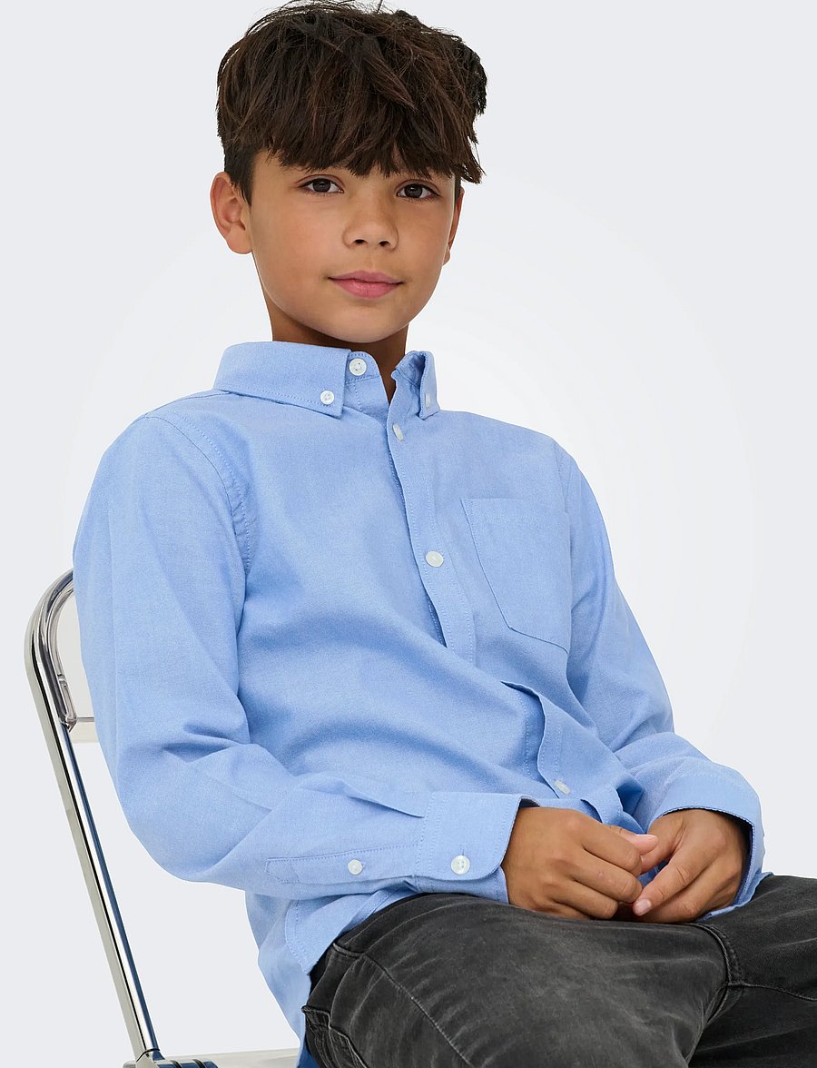 ONLY & SONS - OSJALVARO SLIM LS OXFORD SHIRT WVN - koszule z długimi rękawami - cashmere blue - 5
