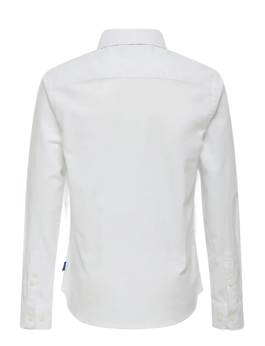 ONLY & SONS - OSJALVARO SLIM LS OXFORD SHIRT WVN - langærmede skjorter - white - 2