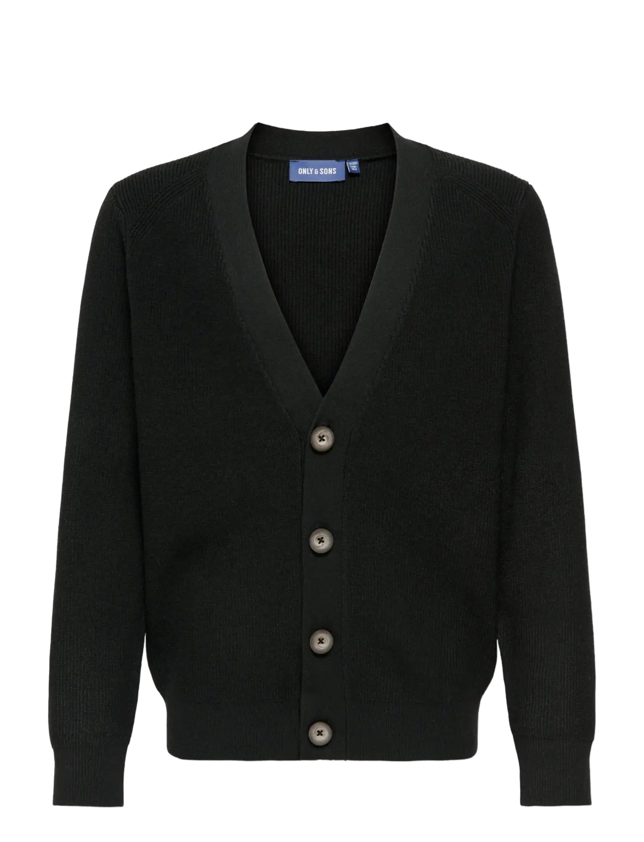 ONLY & SONS Osjalfi Reg Ls Cardigan Knit, 134-140, Knitwear, Schwarz - Cardigans, Kinder