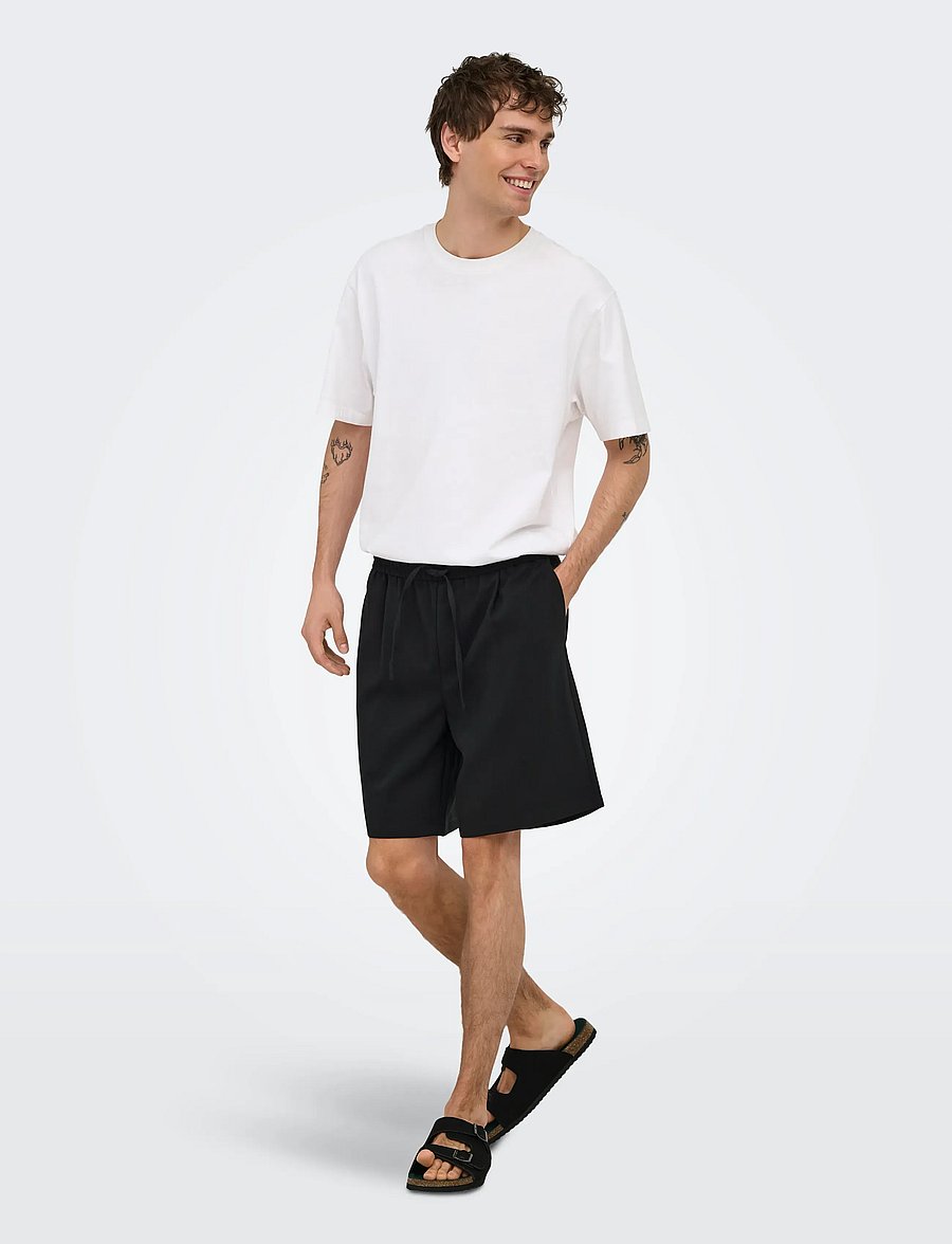 ONLY & SONS - ONSWILL 0292LOOS STRING SHORTS FRML NOOS - lühikesed vabaajapüksid - black - 4