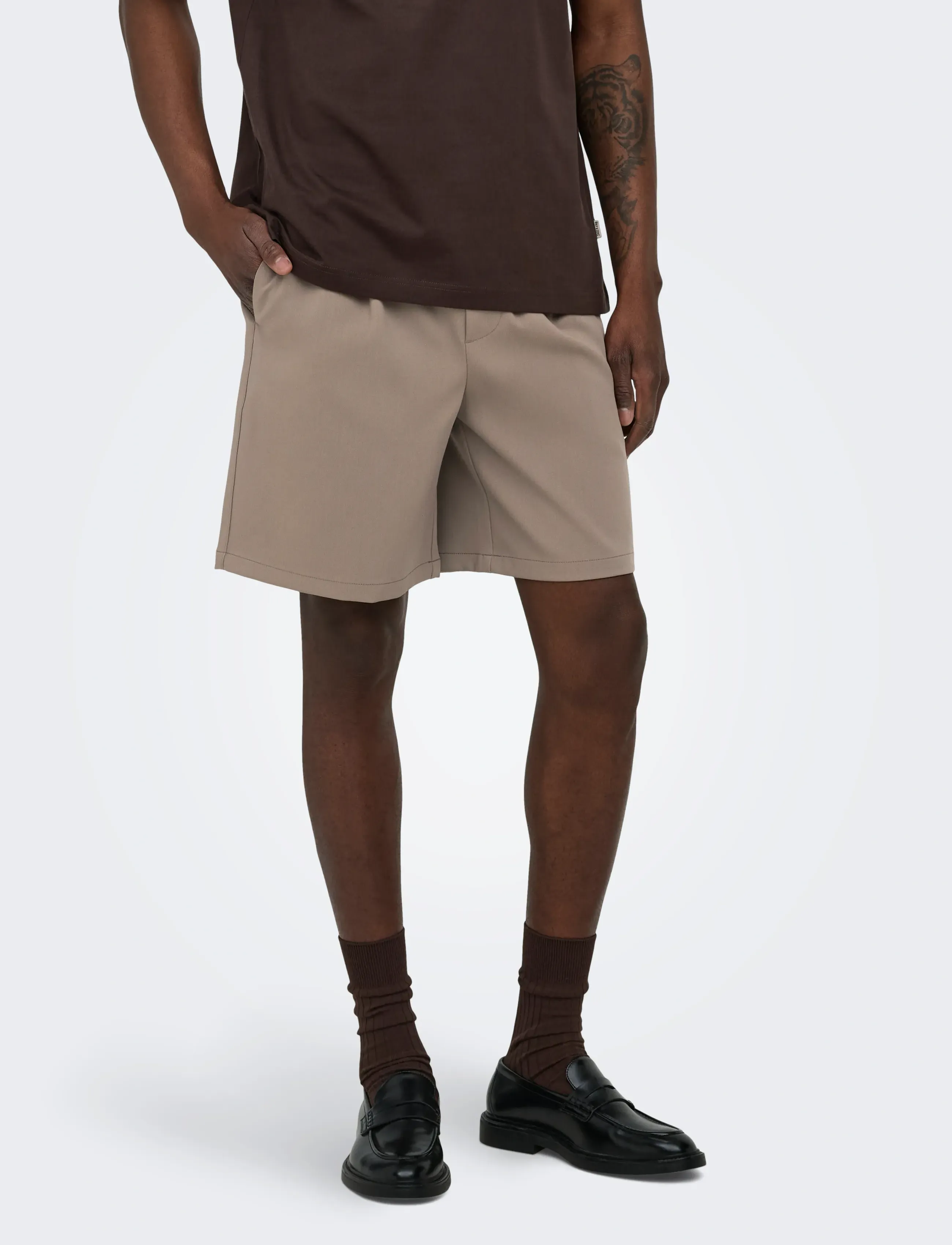 ONLY & SONS Onswill 0292Loos String Shorts Frml Noos, L, Beige, Shorts > Afslappede Shorts, Herre