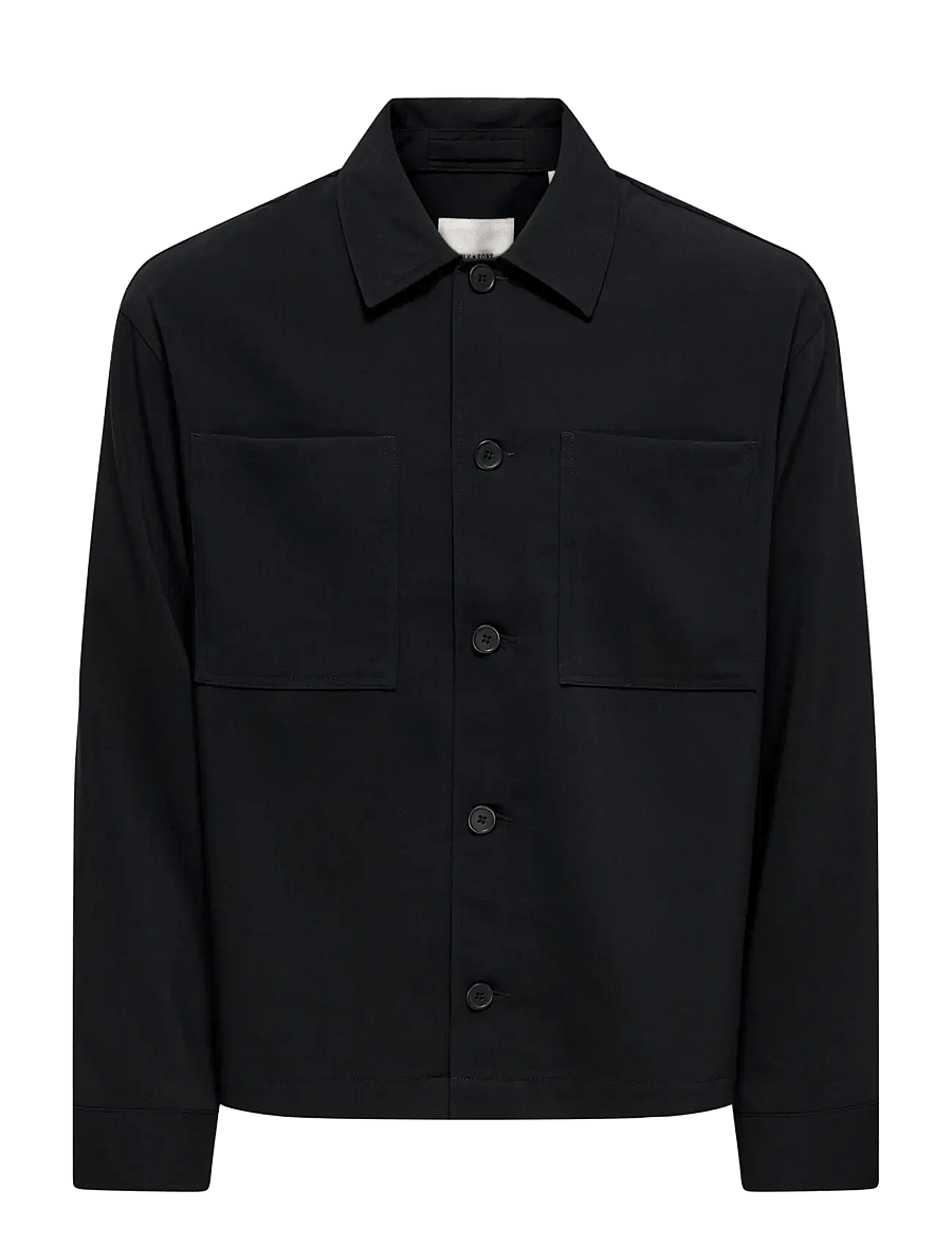 ONLY & SONS - ONSWILL 0292 LOOSE OVERSHIRT - overshirts - black - 1