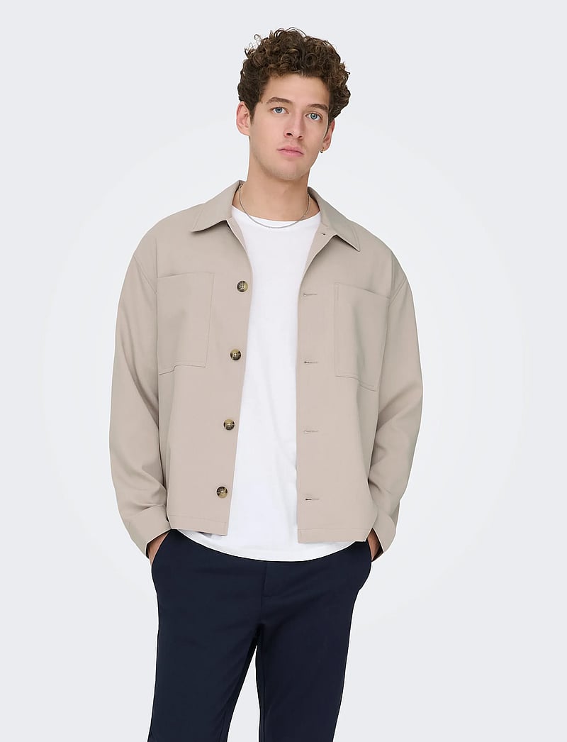 ONLY & SONS - ONSWILL 0292 LOOSE OVERSHIRT - kollektionen - string - 0