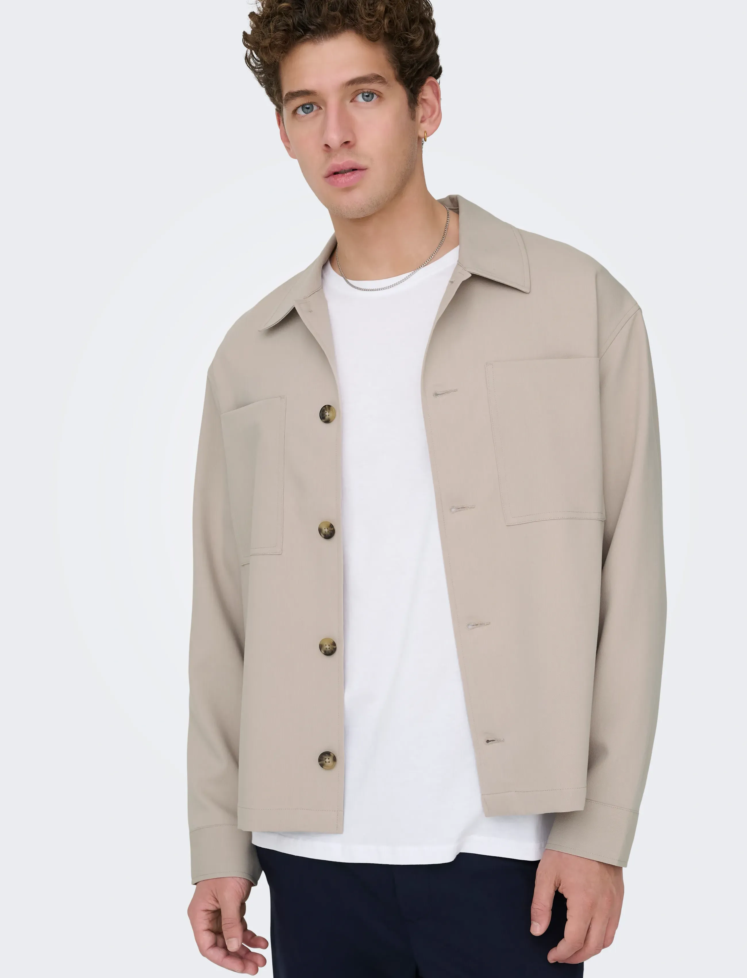 ONLY & SONS - ONSWILL 0292 LOOSE OVERSHIRT - collections - string - 4
