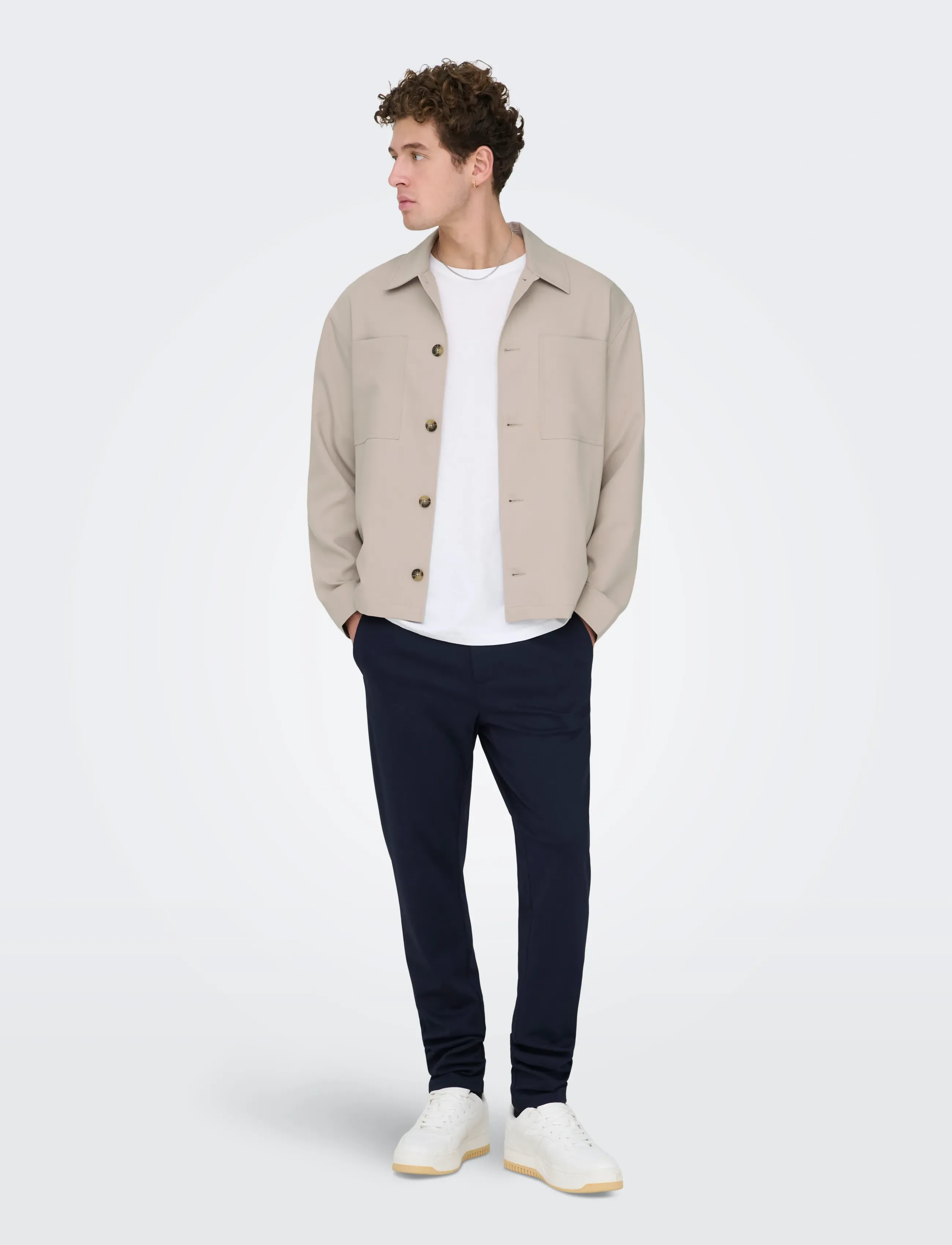 ONLY & SONS - ONSWILL 0292 LOOSE OVERSHIRT - collections - string - 5
