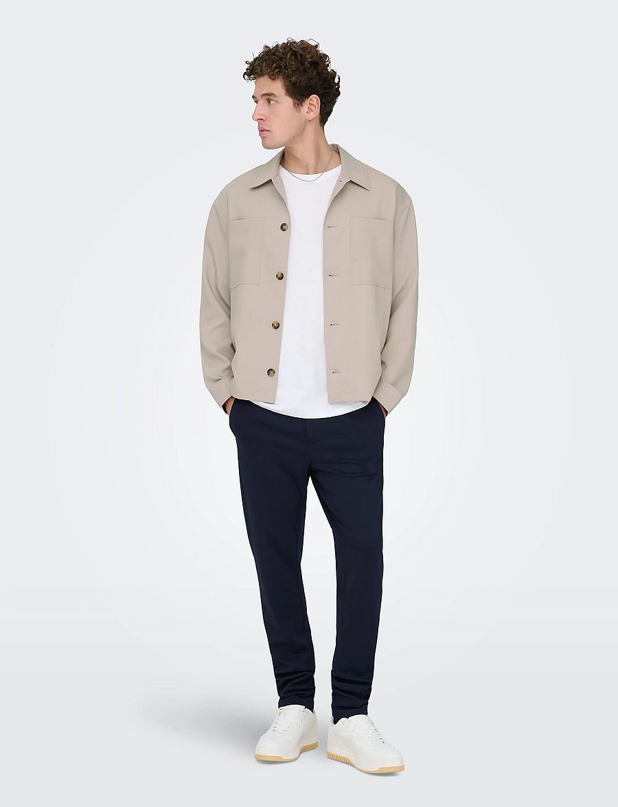 ONLY & SONS - ONSWILL 0292 LOOSE OVERSHIRT - kollektioner - string - 5