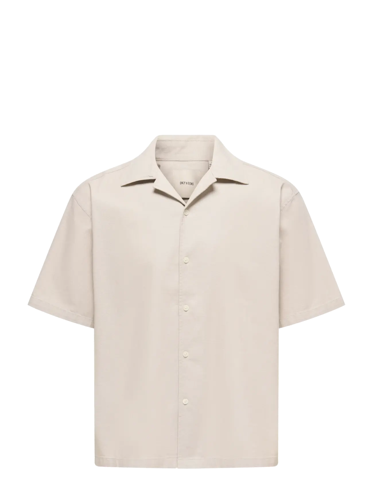 ONLY & SONS ONSREID REG 0571 RESORT SHIRT VD - Nauji modeliai sandėlyje - SILVER LINING / beige