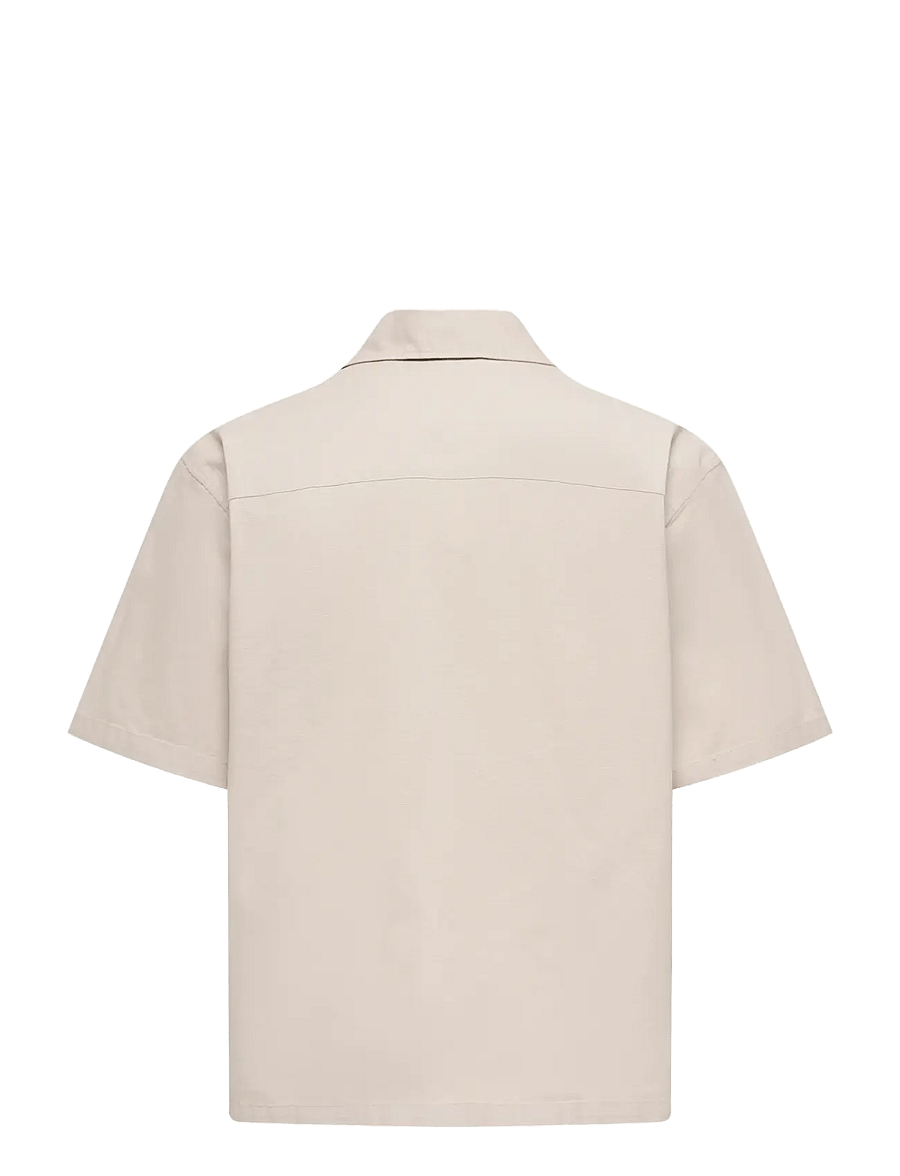 ONLY & SONS - ONSREID REG 0571 RESORT SHIRT VD - kurzarmhemden - silver lining - 2
