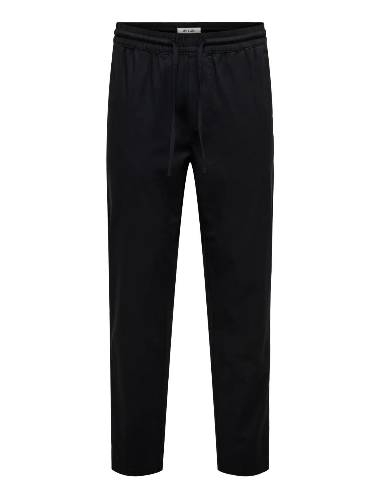 ONLY & SONS ONSREID LINUS TAPERED 0571 SLUB PANT - Bukser - BLACK / black
