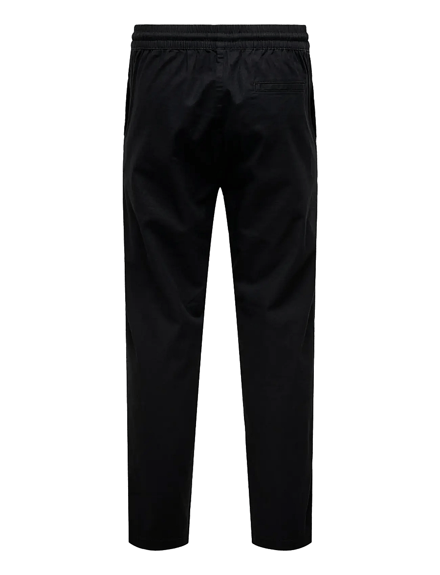 ONLY & SONS - ONSREID LINUS TAPERED 0571 SLUB PANT - casual bukser - black - 2