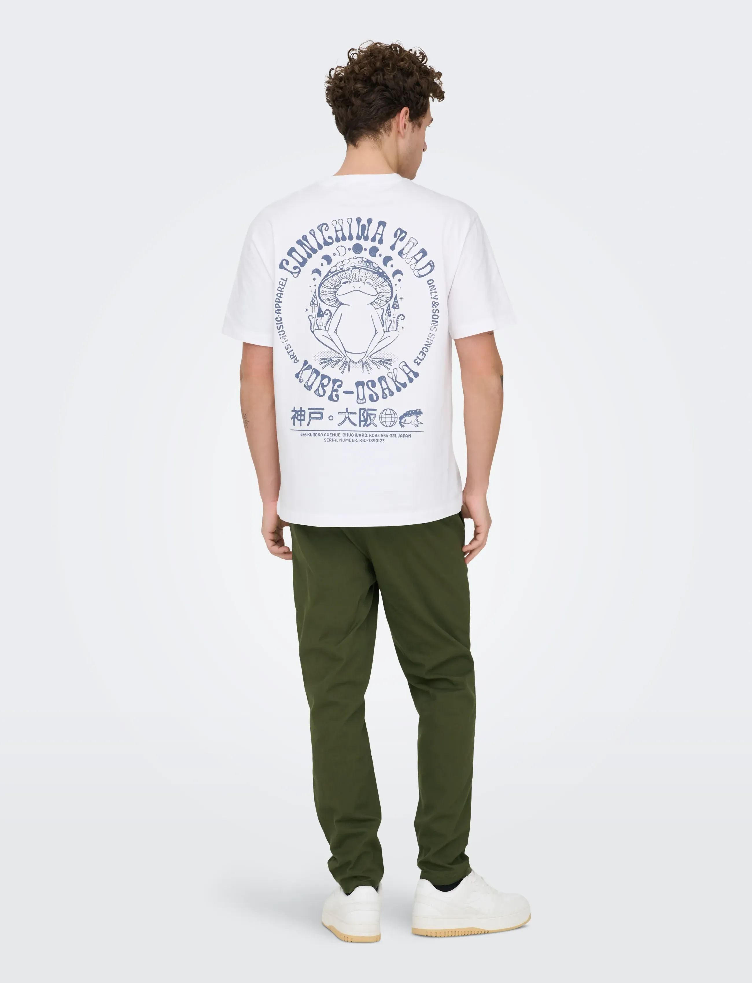 ONLY & SONS - ONSREID LINUS TAPERED 0571 SLUB PANT - casual bukser - olive night - 3