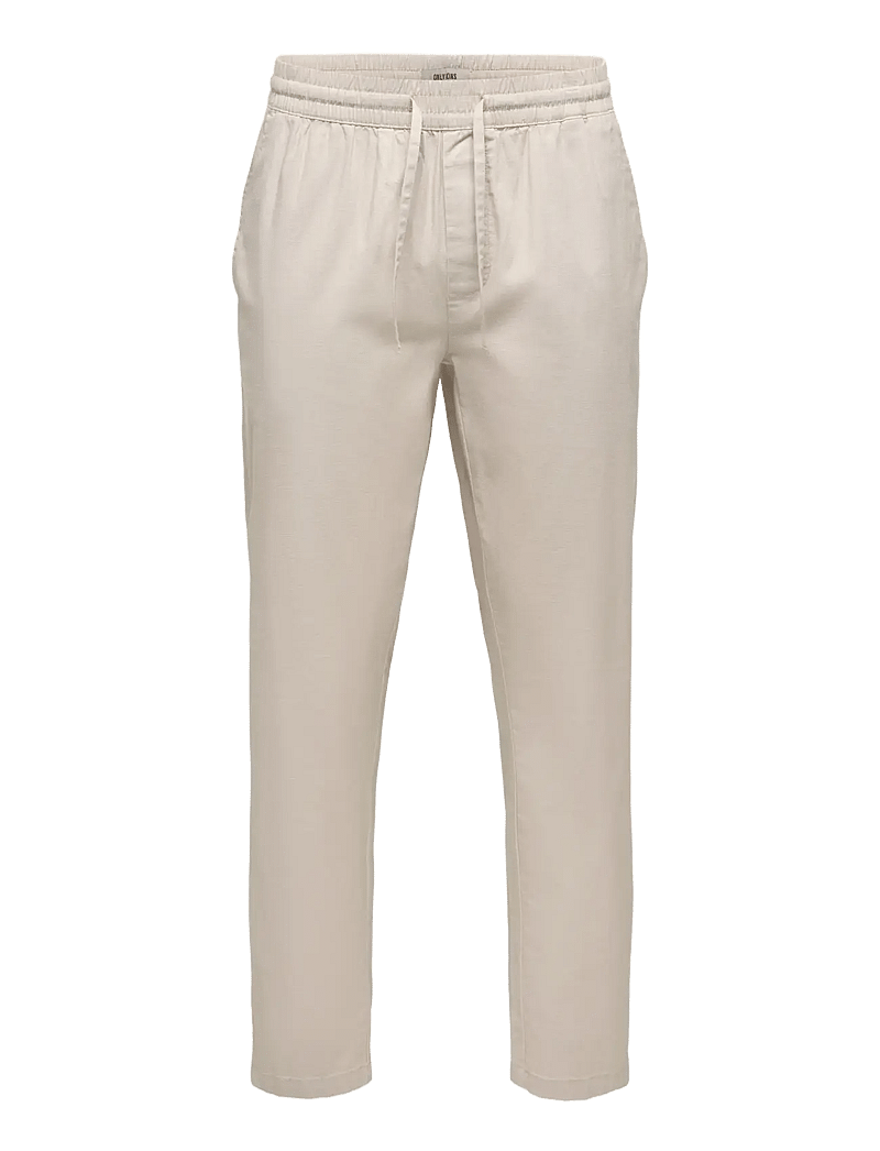 ONLY & SONS - ONSREID LINUS TAPERED 0571 SLUB PANT - casual bukser - silver lining - 1